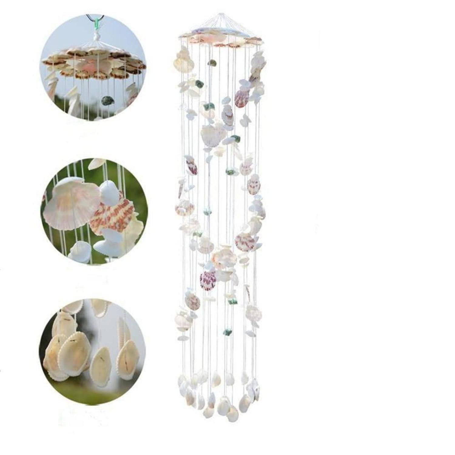 LuxusKollektion Windspiel Muschel-Windspiel bunt 80cm Hängehöhe (1 St)