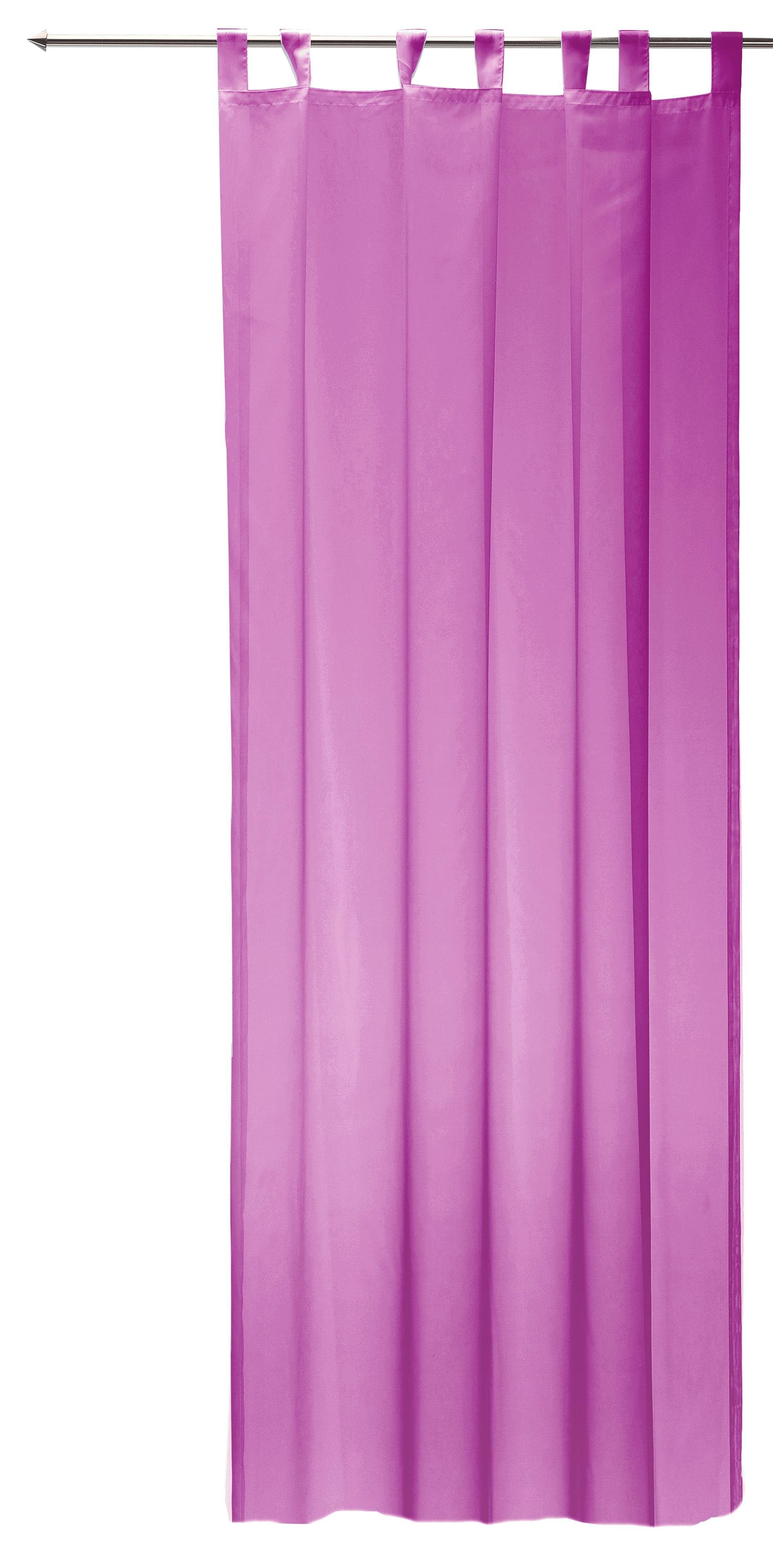 Haus und Deko Gardine Vorhang transparent Kräuselband und Schlaufen 140x245 cm Voile Gardine (1 St), Schlaufen, transparent