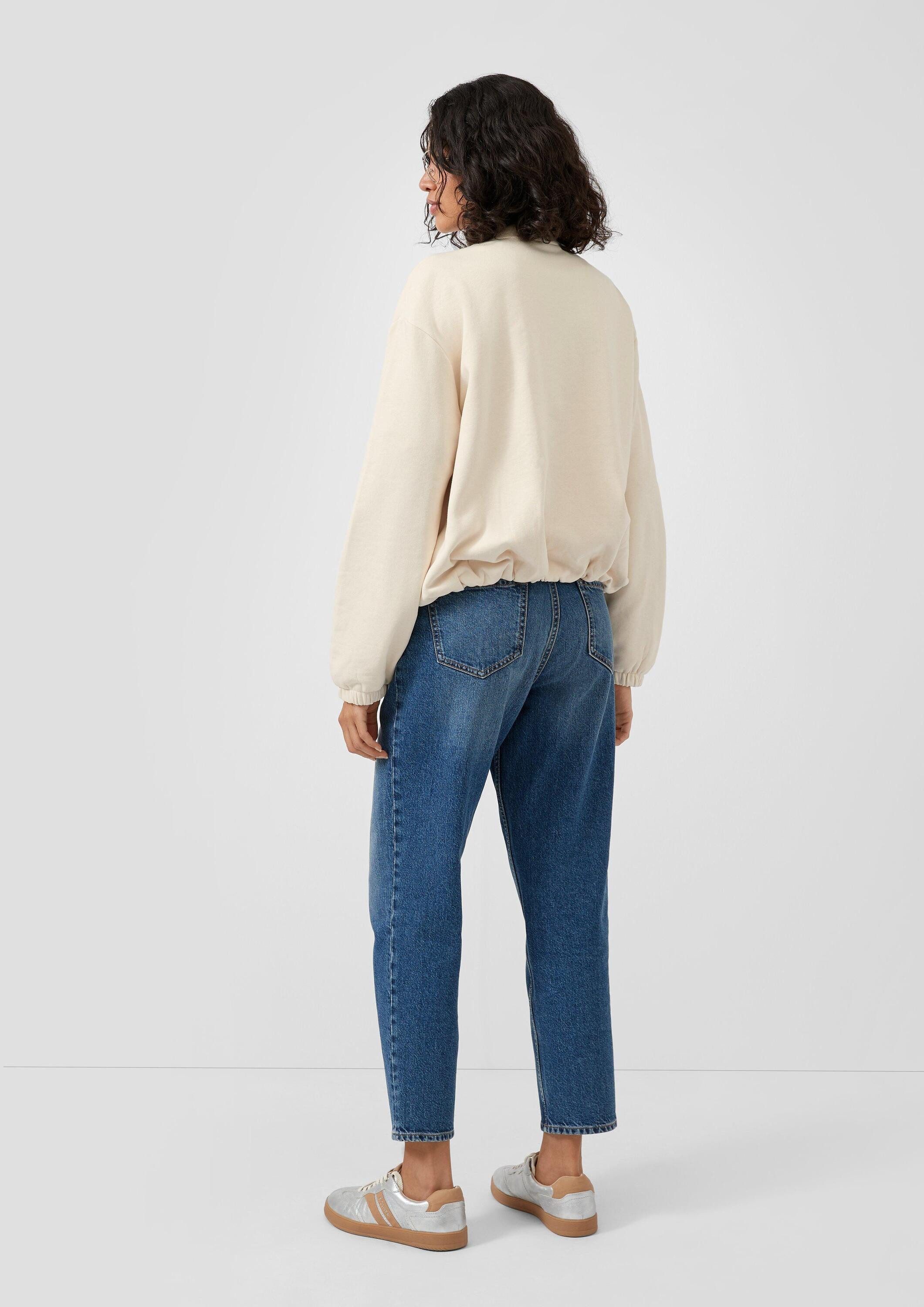 s.Oliver Sweatjacke Sweatshirt Jacke Sweat-Blouson mit Gummibündchen