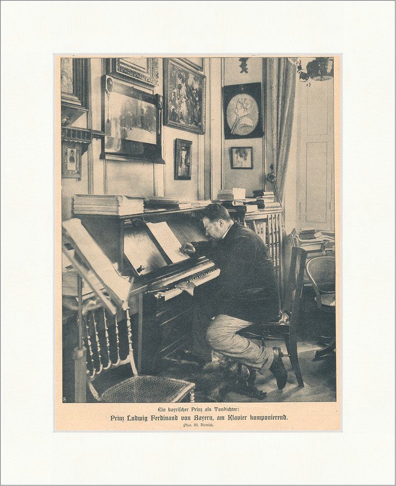 Kunstdruck Prinz Ludwig Ferdinand Klavier Komposition Tondichter Bayern F_Vintage, (1 St)