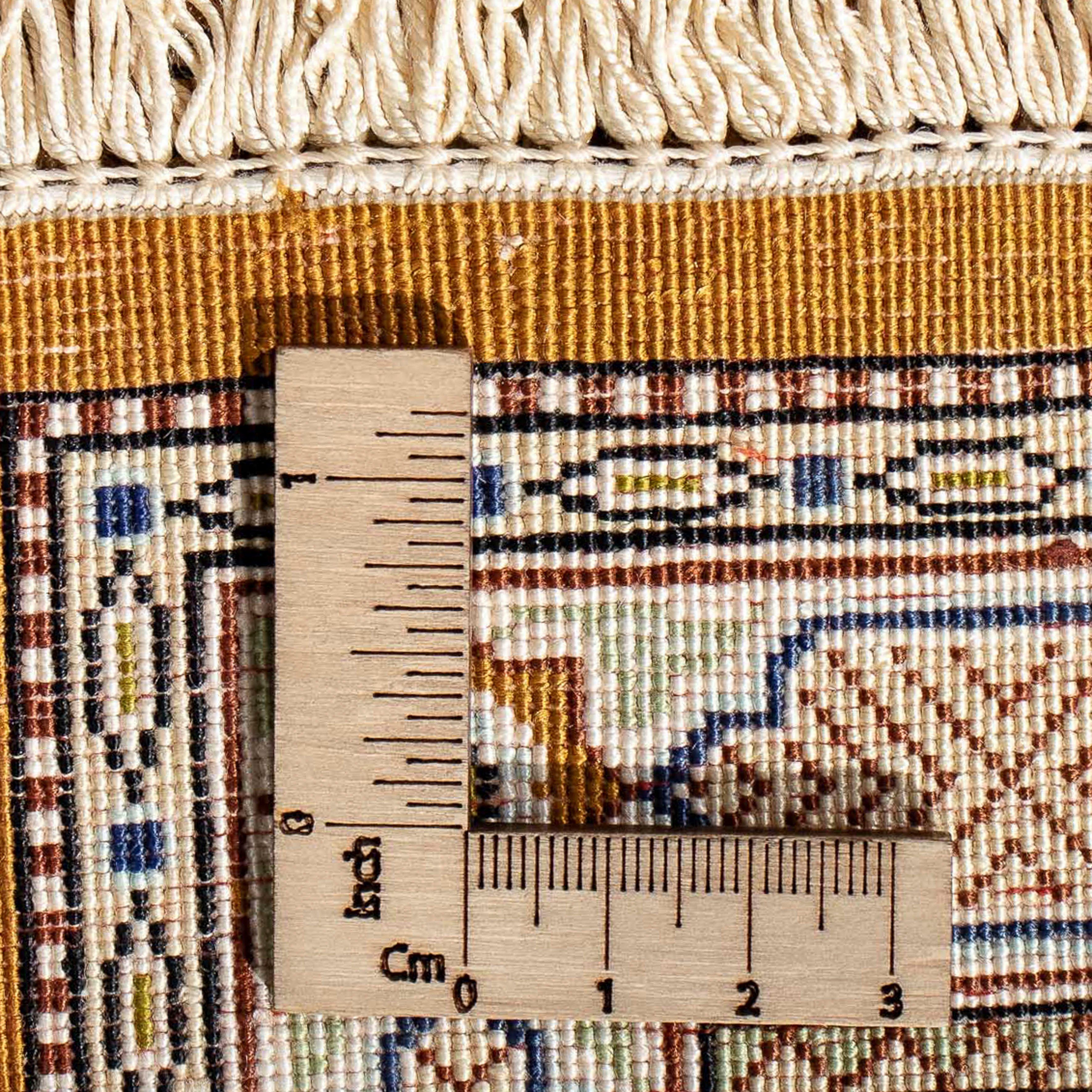 Orientteppich Perser Einzelstück rechteckig, - morgenland, 57 Zertifikat - mm, Ghom Wohnzimmer, 77 10 mehrfarbig, Höhe: cm Handgeknüpft, mit x 