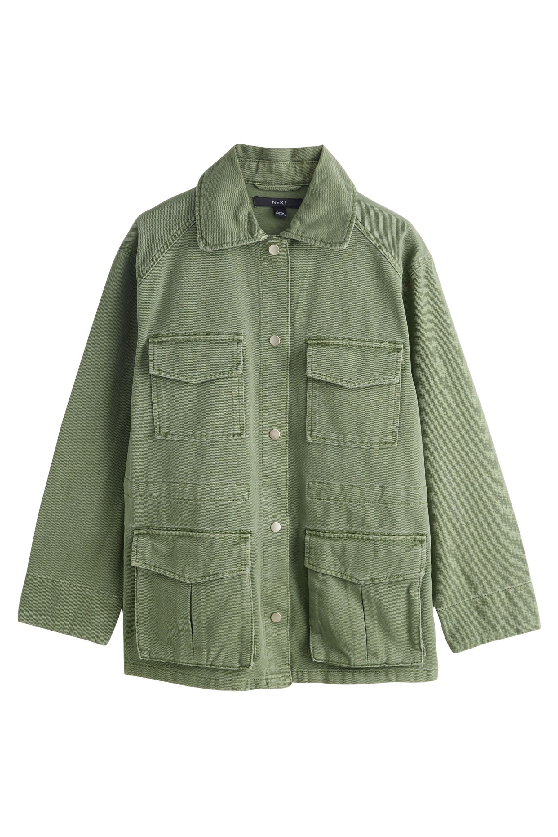 Next Hemdjacke Baumwolljacke im Utility-Stil (1-St)