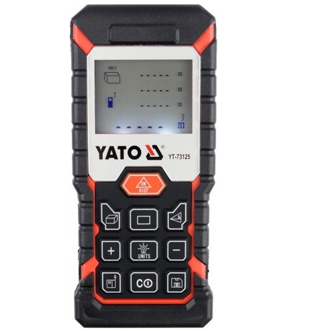 Yato Entfernungsmesser Laser-Entfernungsmesser 0,05–40 m, IP54, mit Speicher, (Laser-Entfernungsmesser 0,05–40 m, IP54, mit Speicher)