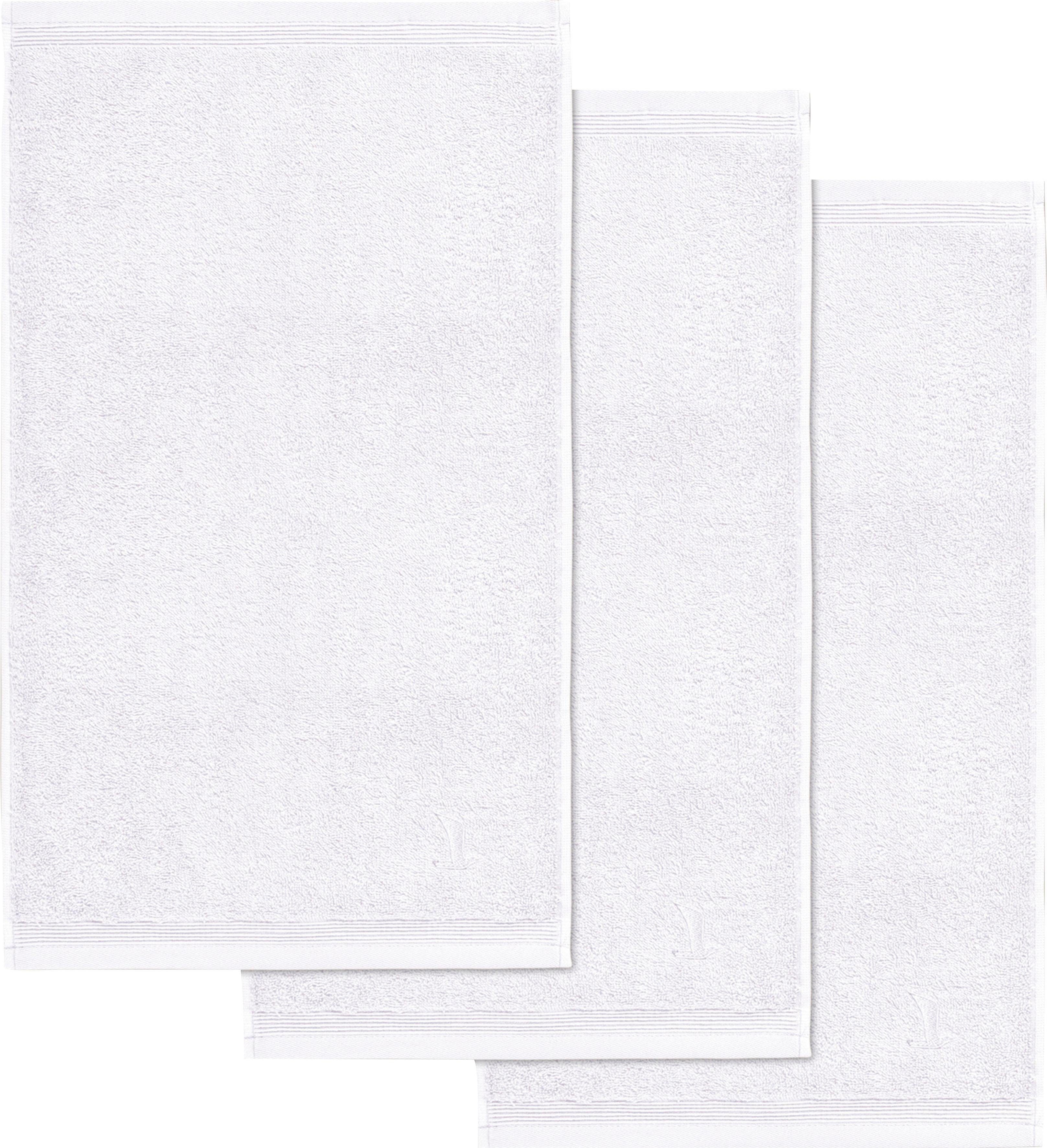 Möve Рушники для гостей Superwuschel, Walkfrottee (Set, 3-St), Рушники для гостей Set mit Bordüre, 100% Premium Cotton Baumwolle, weich