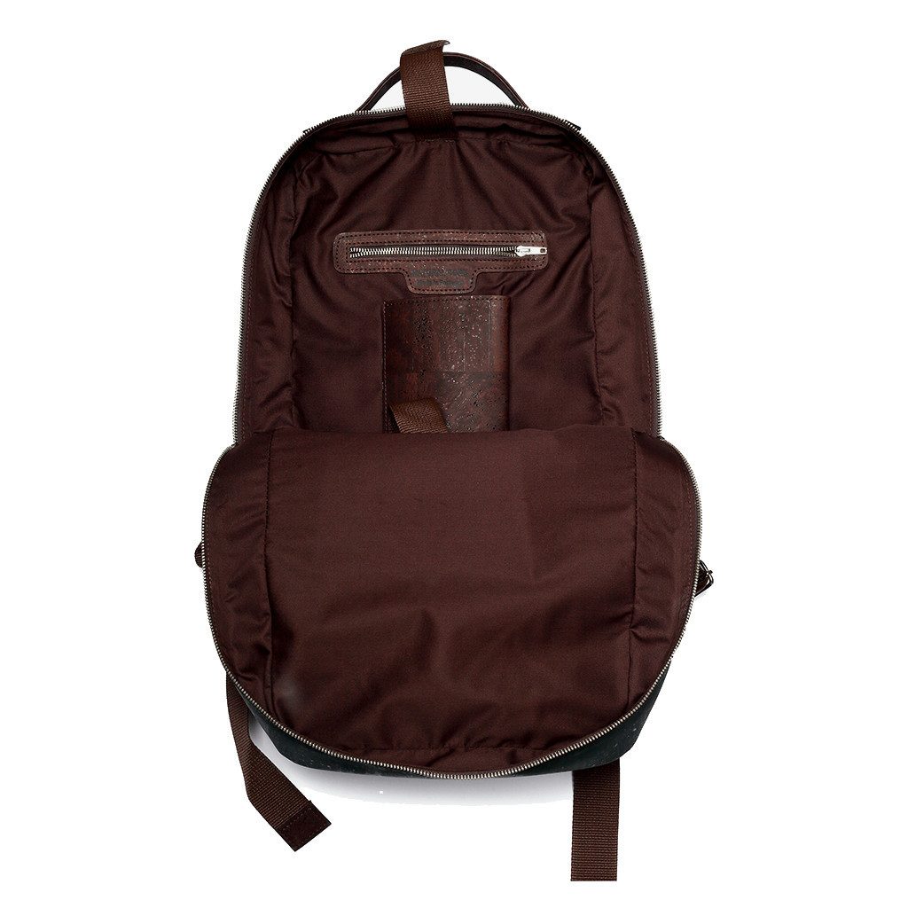 Kork-Deko.de Notebookrucksack Business-Rucksack Kork Dunkelgrün, Vegan, Made in Portugal