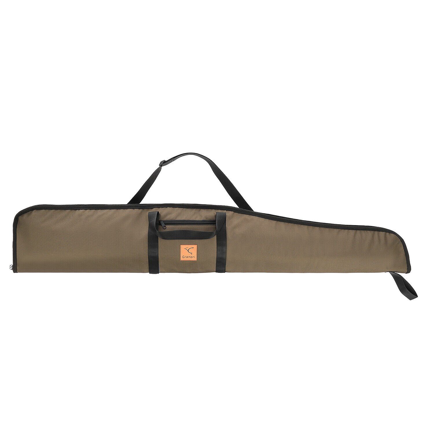 Granori Sporttasche für Luftgewehr mit Zielfernrohr, Waffentasche gepolstert 120 cm Länge, abschließbar, mit Außentasche und verstellbarem Tragegurt, wetterfest Oliv
