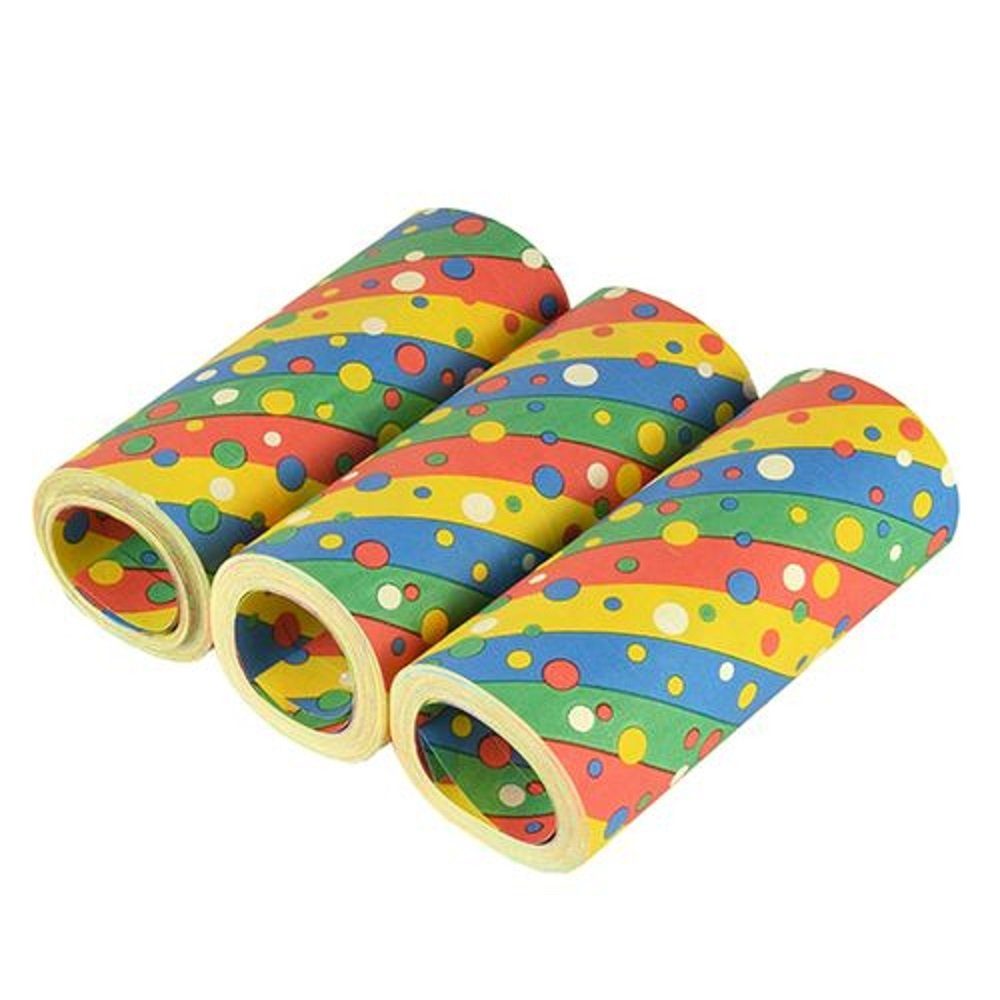 PAPSTAR Luftschlange 3 Rollen Riesenluftschlange CONFETTI 1,4cm breit