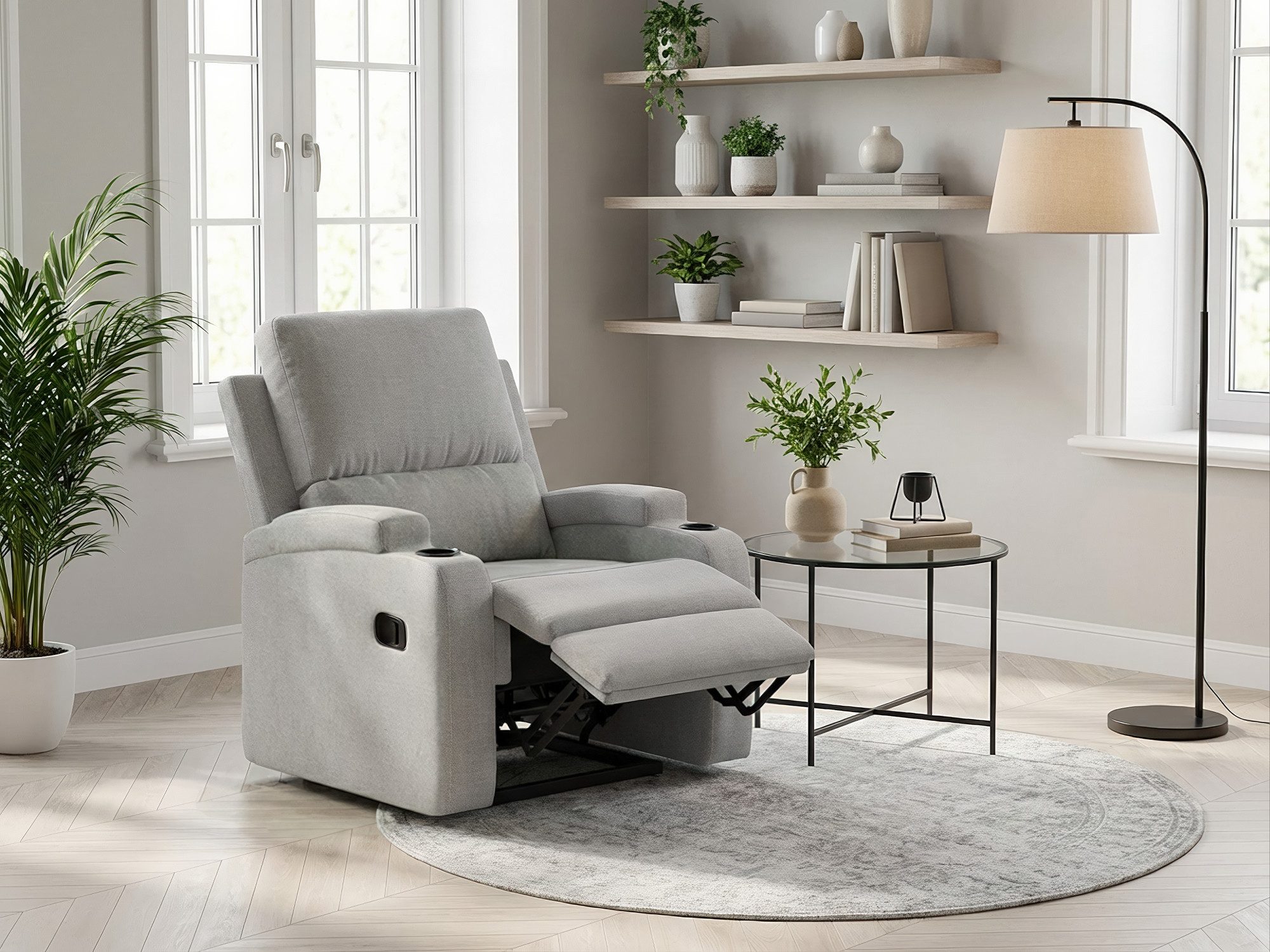 OTTO home Relaxsessel Napori, TV-Sessel, Kinosessel mit Relaxfunktion in 2 Sitzen, Getränkehalter