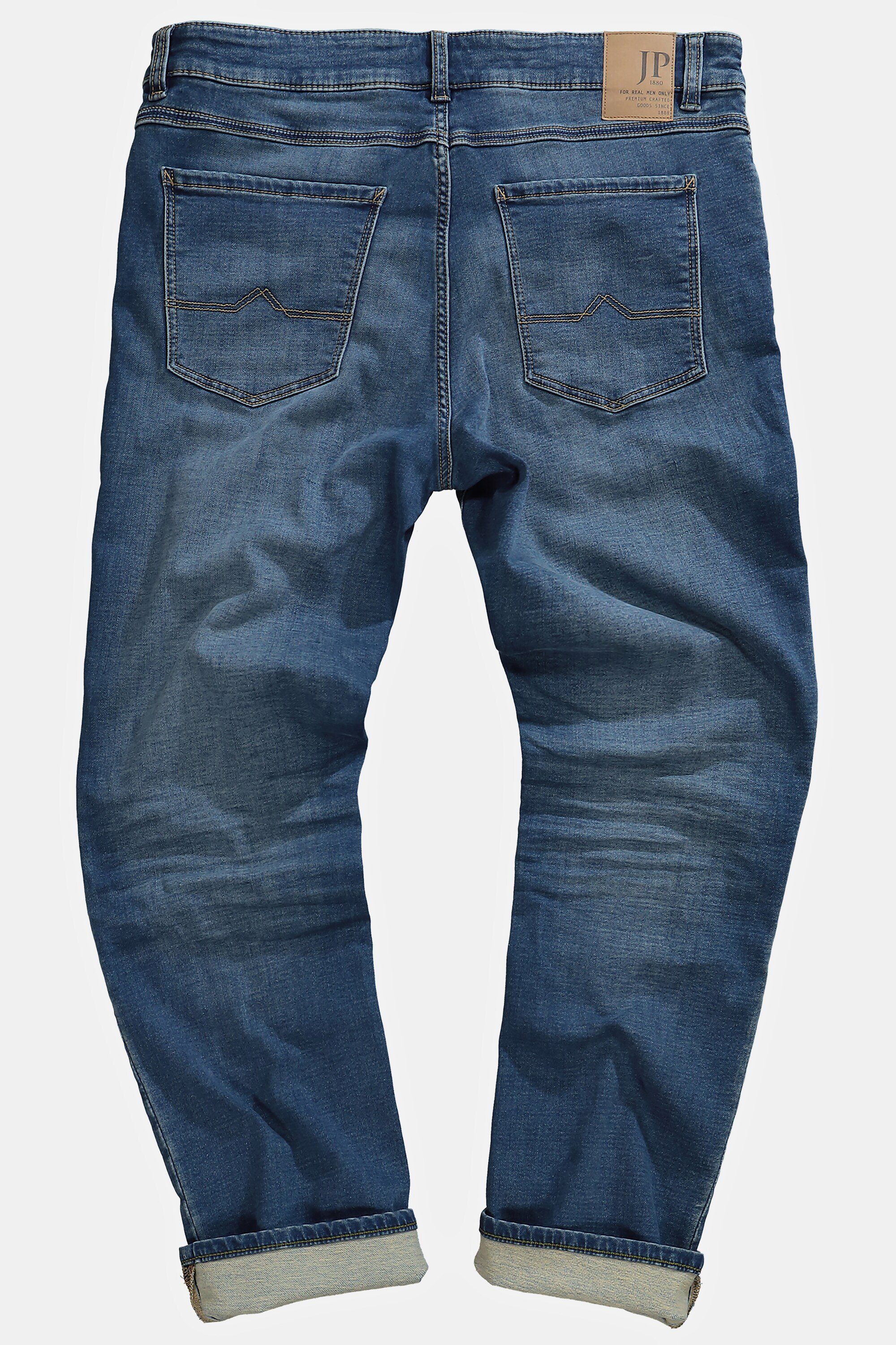 blue Cargohose Jeans Denim Straight JP1880 denim FLEXNAMIC® Fit 5-Pocket