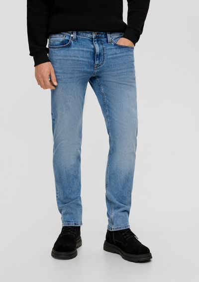 s.Oliver Stoffhose Jeans / Slim Fit / Mid Rise / Slim Leg Label-Patch