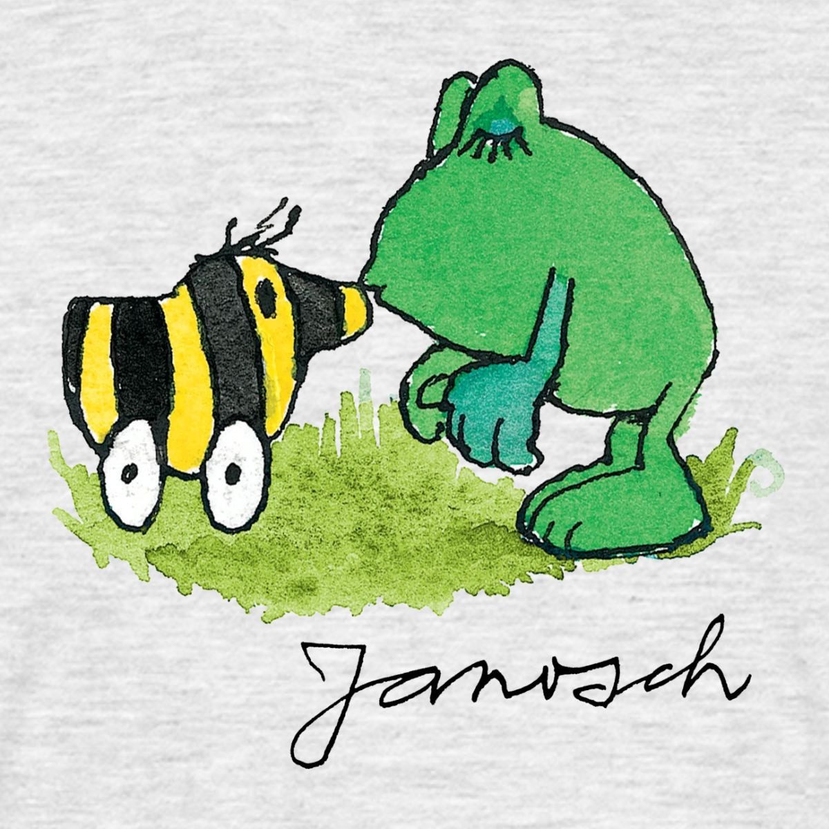 Spreadshirt T-Shirt Janosch Frosch Tigerente Kuss Männer T-Shirt (1-tlg)