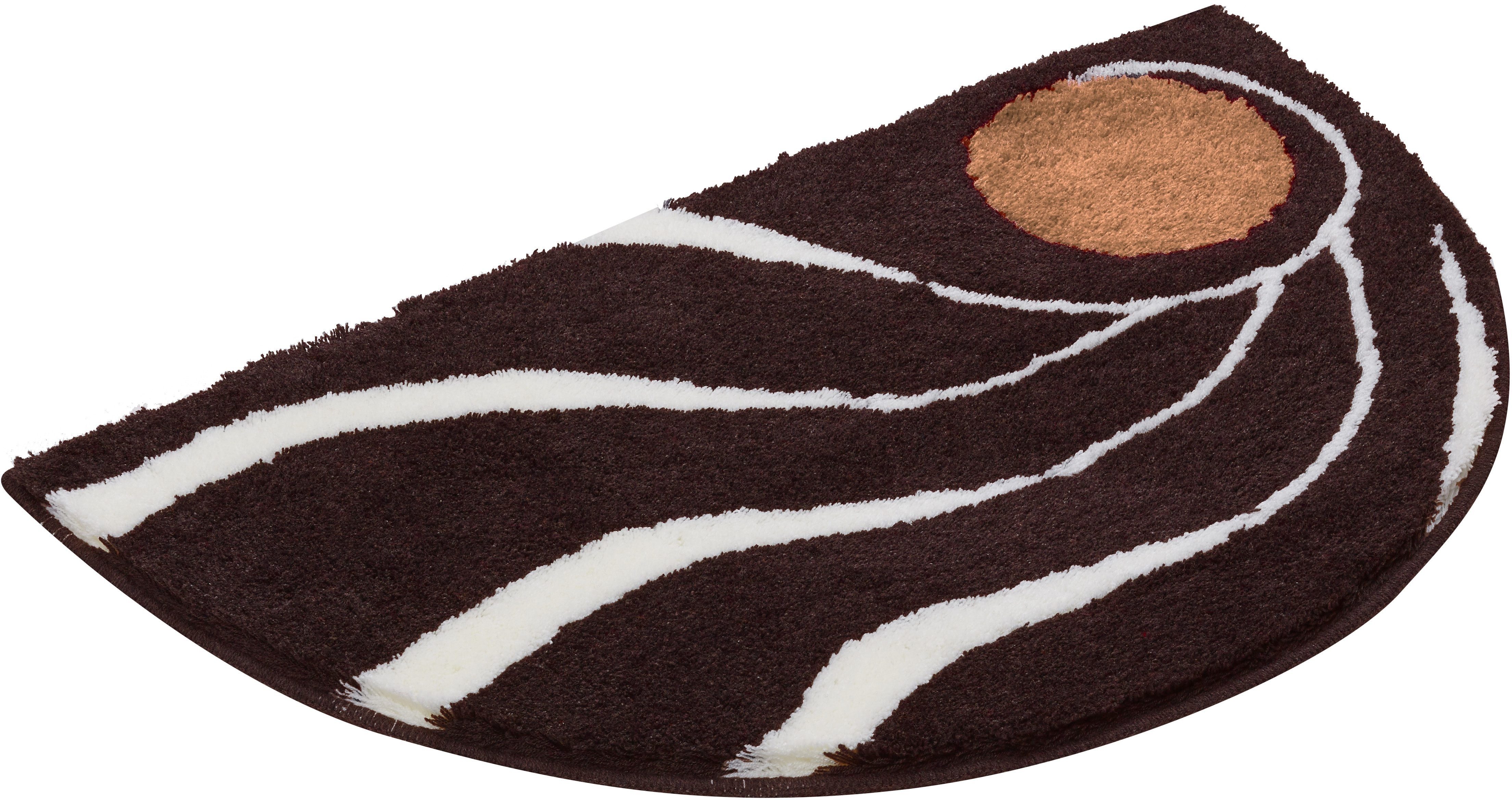 Colani Badematte Colani 18, Höhe 24 mm, rutschhemmend beschichtet, fußbodenheizungsgeeignet, Kunstfaser, halbrund