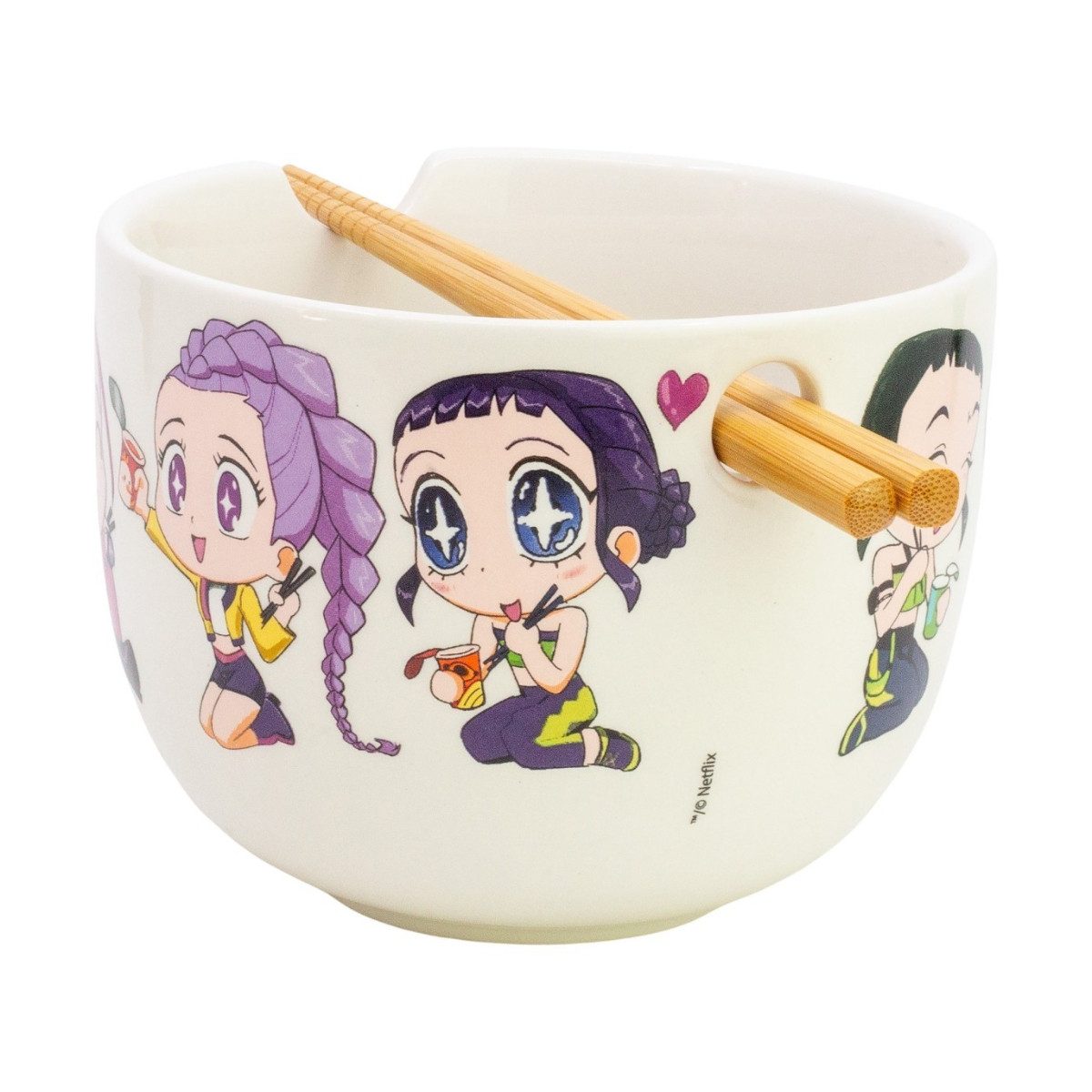 KPop Demon Hunters Schüssel Ramen Schüssel 2515 ml mit Stäbchen Geschenkbox, Keramik