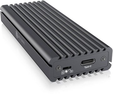 Festplatten-Gehäuse Gehäuse für 1x M.2 NVMe & SATA SSD mit USB Type-C Anschluss, Hochwertiges Aluminium