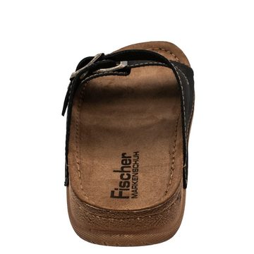 Fischer-Markenschuh Bodo Pantolette aus Nubukleder, mit gepolstertem Lederfußbett