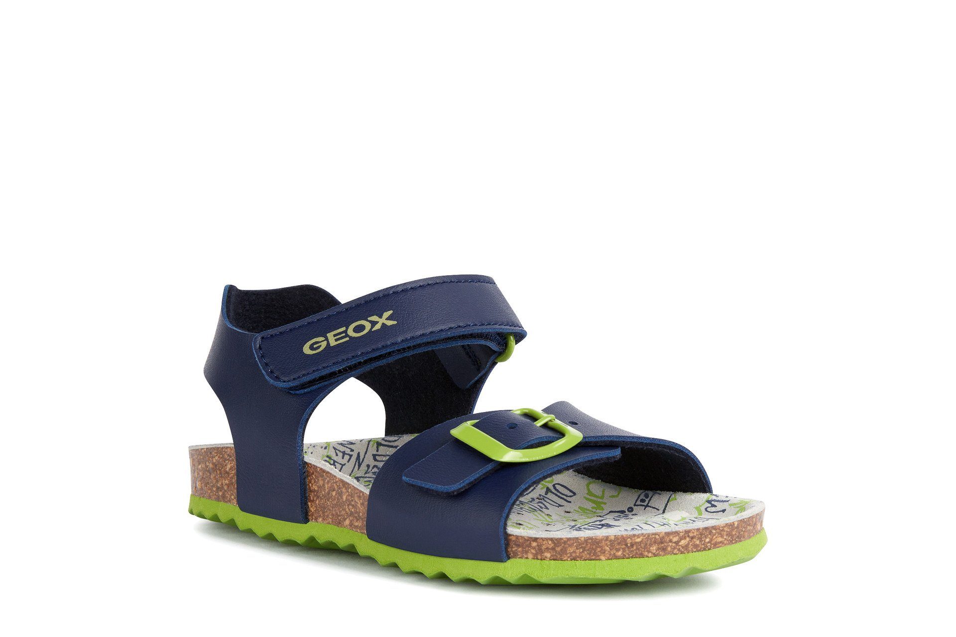 Geox Riemchensandale Blau (NAVY/LIME)