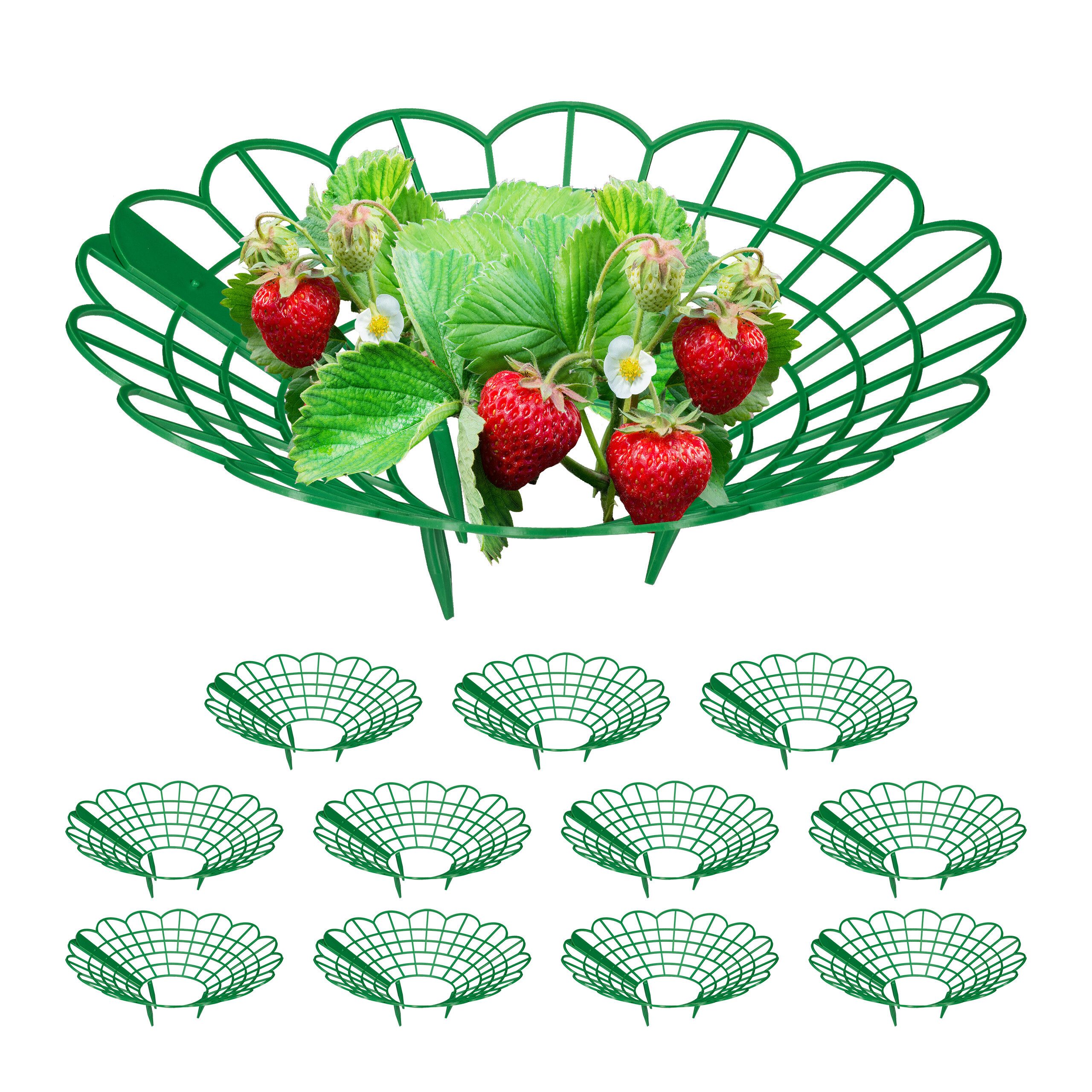 relaxdays Erdbeerreifer im Set, 12 St., 12er Set, 12er Pack
