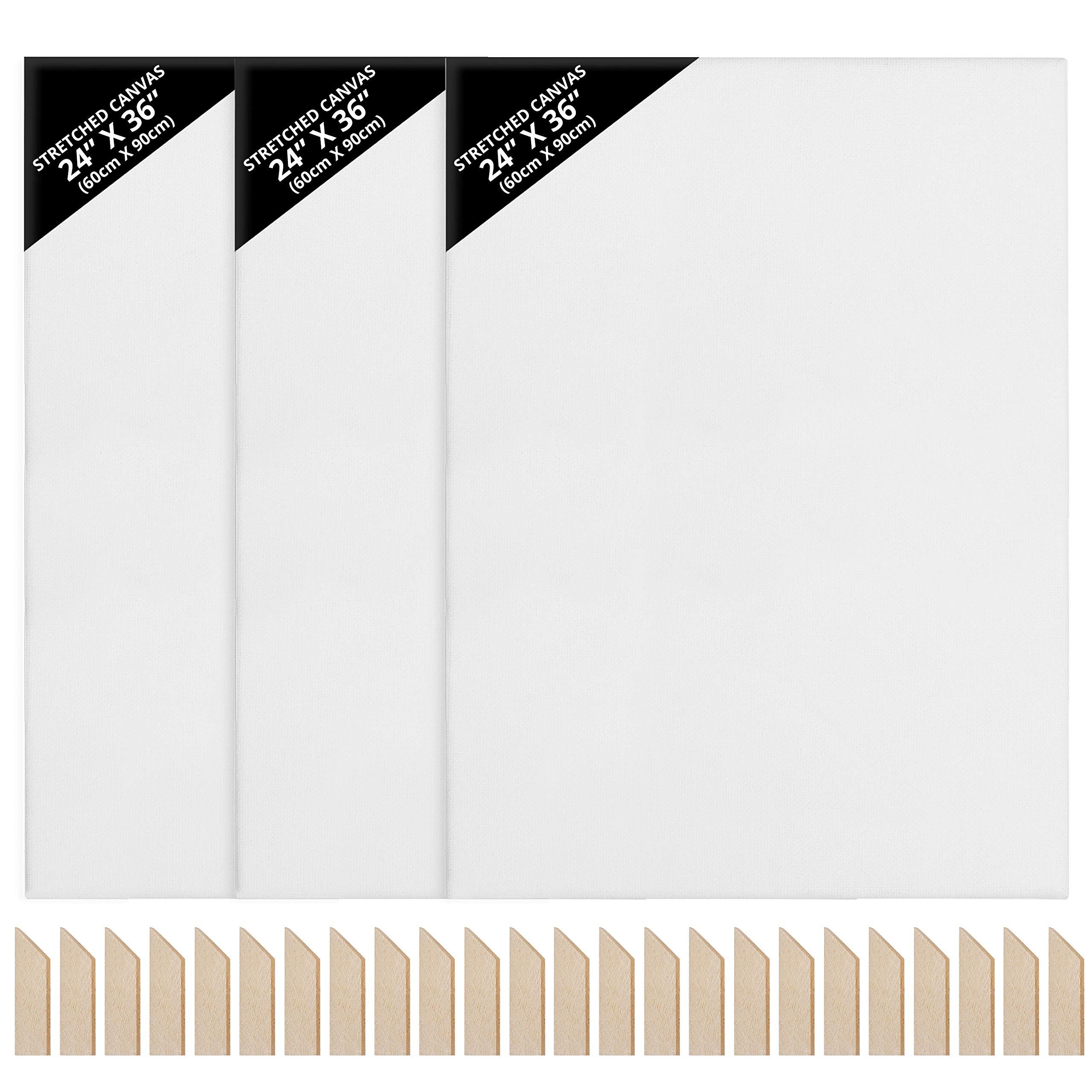 Kurtzy Leinwand Kurtzy Leinwand 20x20 cm quadratisch 24er-Pack für Malerei