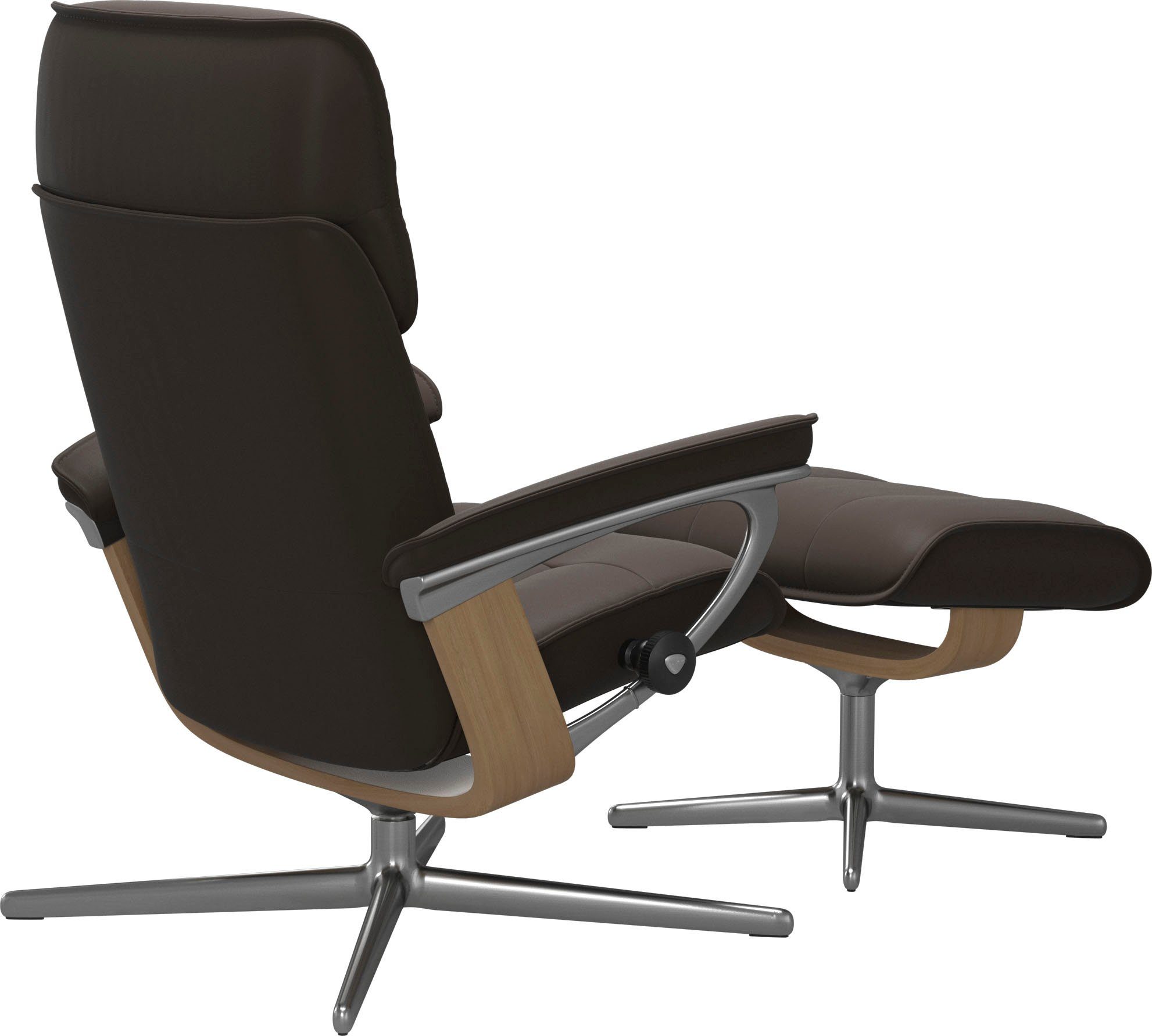 Stressless® Relaxsessel Admiral, mit Cross Base, Holzakzent brown & M Größe L, BATICK Eiche