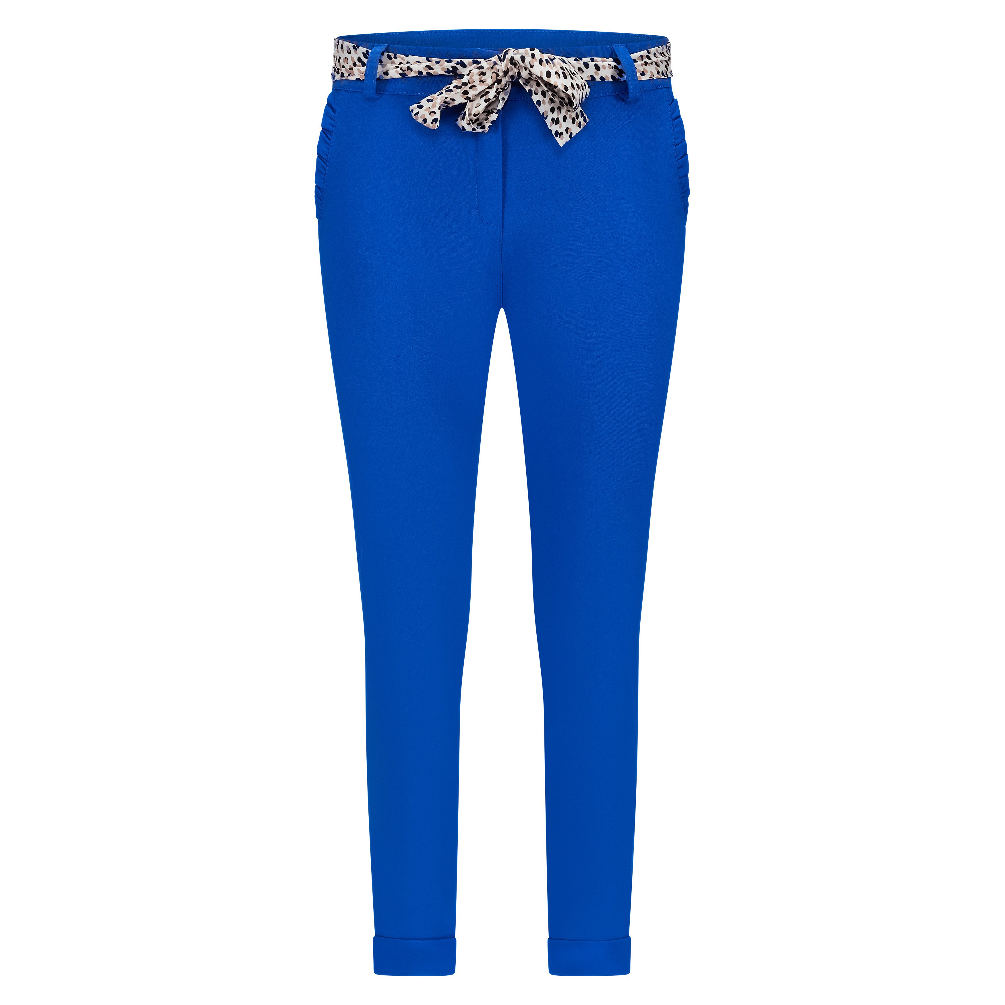 Stretch-Hose Female Damen Stretch Klassische Chino Hose mit gemustertem Tuch N. 366