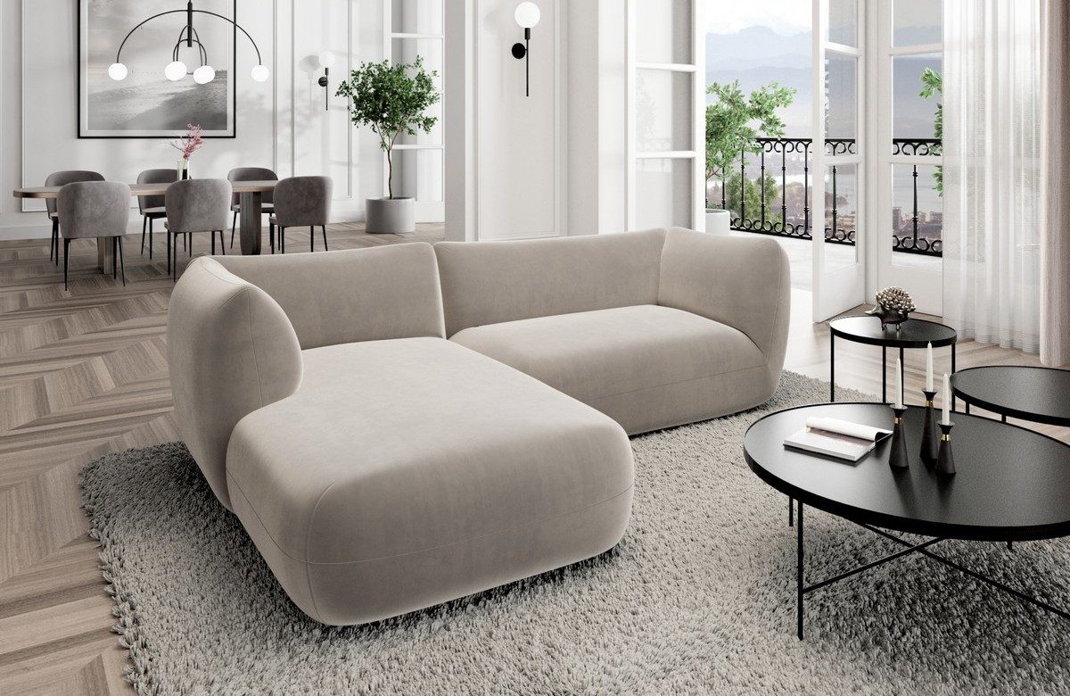Sofa Dreams Ecksofa Stoff Eckcouch Polstersofa Eck Sofa Madrid L Form kurz, Lounge-Sofa