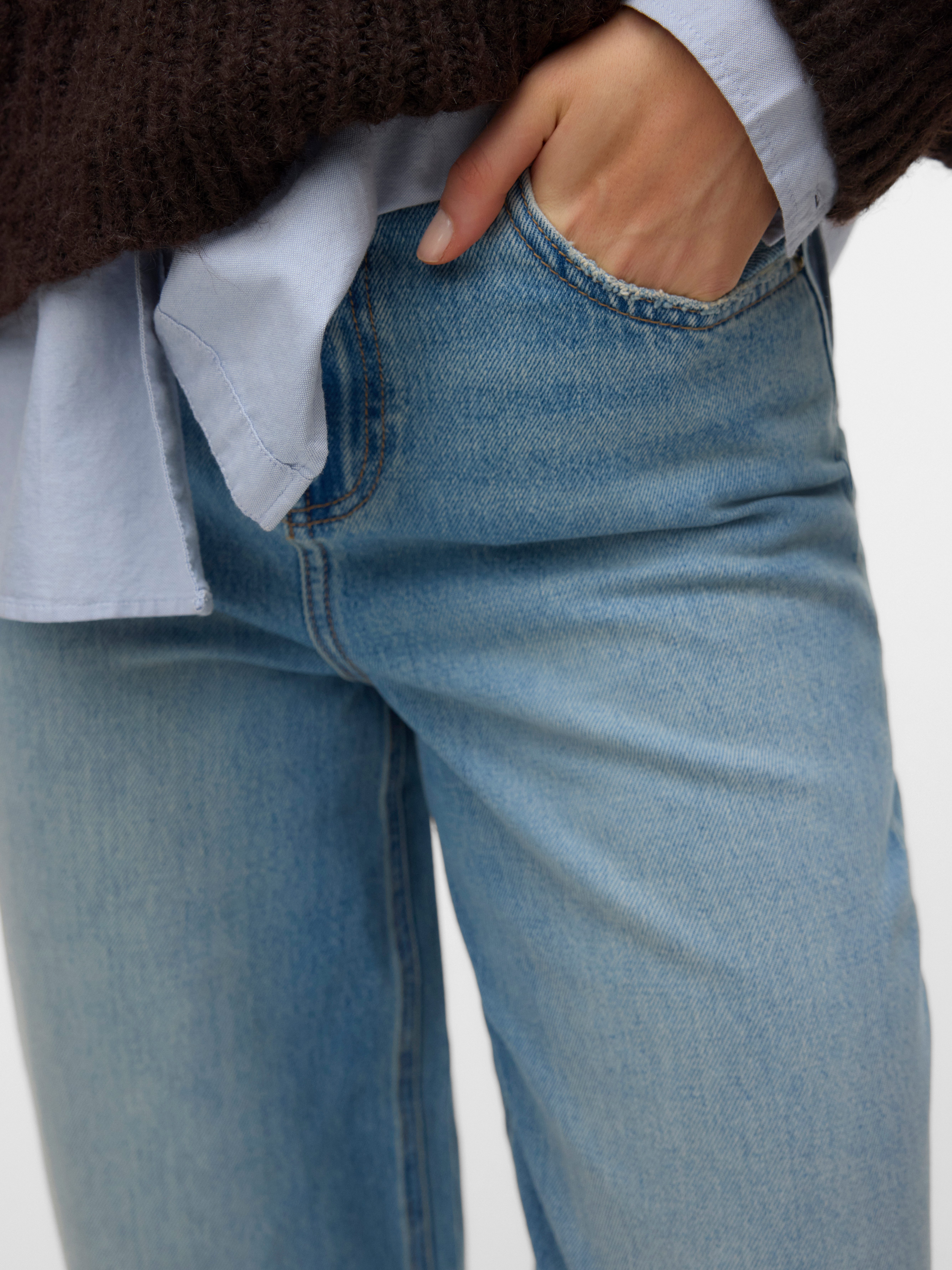 High-waist-Jeans VMBILLIE HR BARREL ANK JEANS LI3151 NOOS
