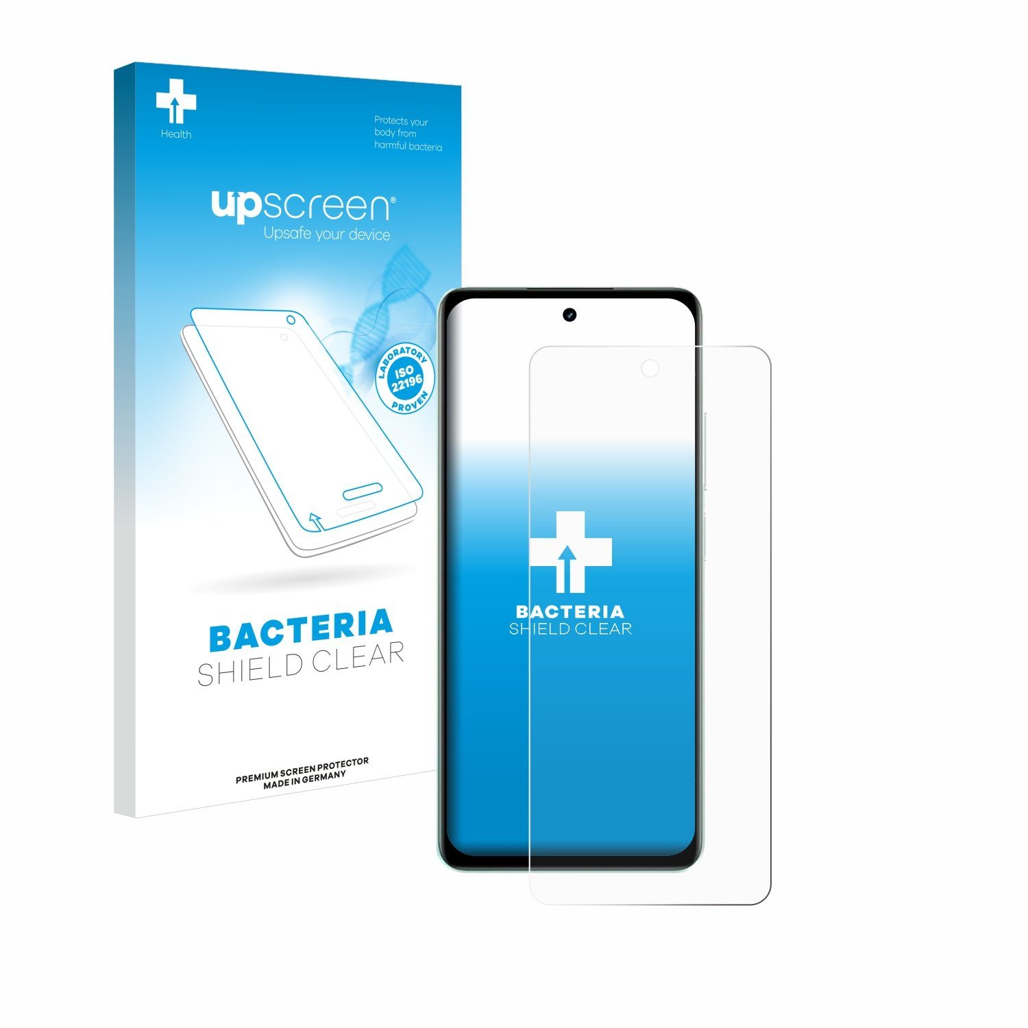 upscreen Schutzfolie für realme C67, Displayschutzfolie, Folie Premium klar antibakteriell