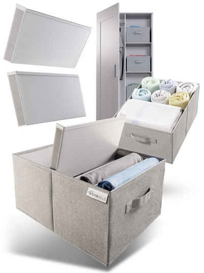 Wohnheld Organizer Aufbewahrungsboxen für Wäsche Schubladen Schrank Organizer 2er Set, anpassbare Trennwände, individuell gestalten