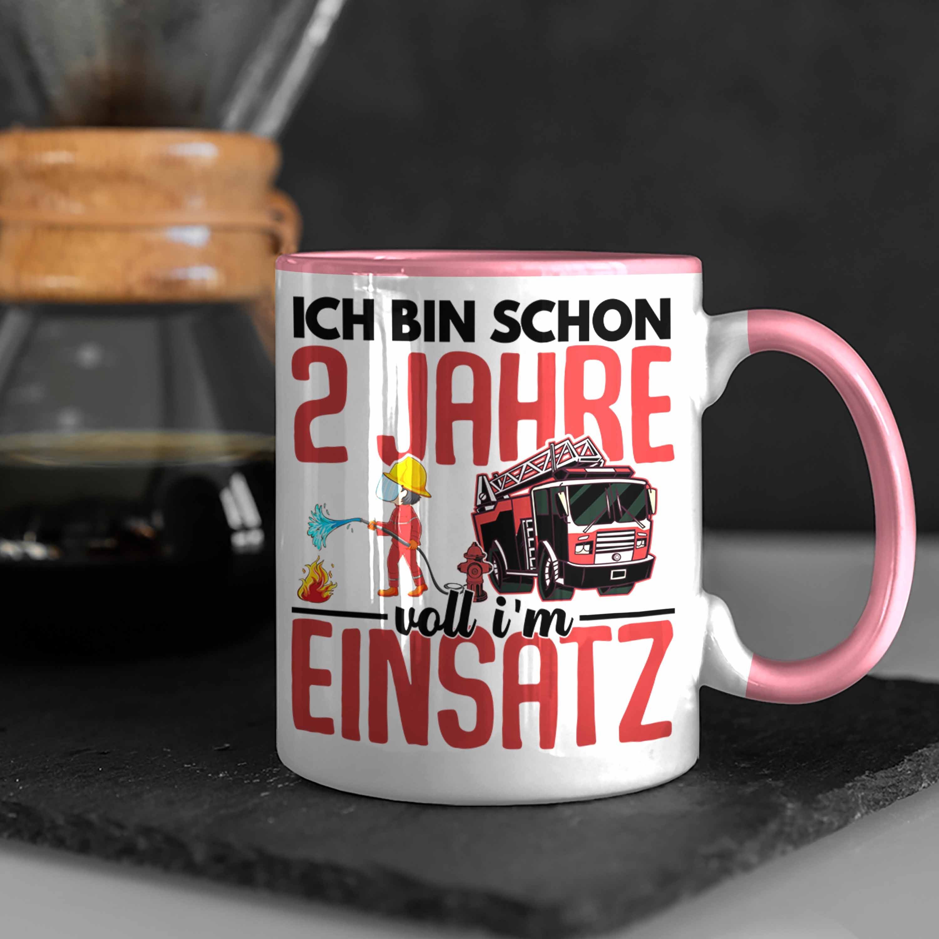 Trendation Tasse Spruch 2 Ich Geschenke Trendation Lustig Bin Geburtstag Kinder Geschenk Tasse Feuerwehr Geburtstag Zubehör Jungs 2. - Rosa