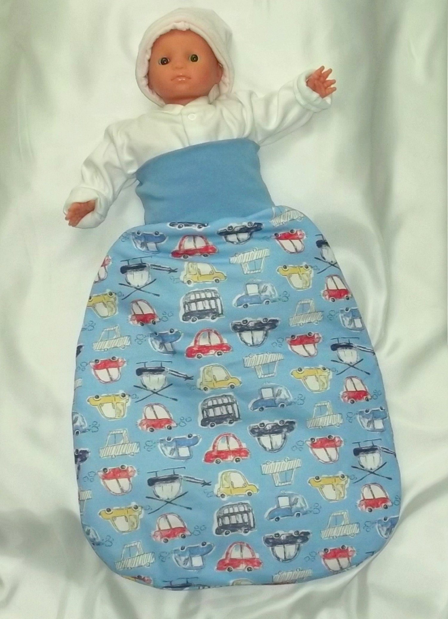 Babyhafen Babyschlafsack Schlupfsack 0-6 Babyschlafsack Strampelsack Autos Herzen, Komfortbund blau