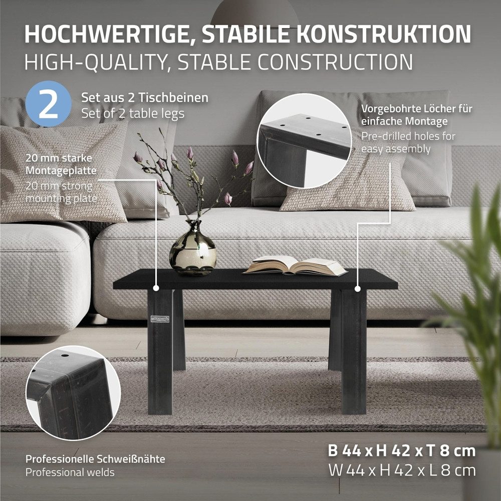 ML-DESIGN Tischbein Tischgestell Loft 2er Set günstig online kaufen