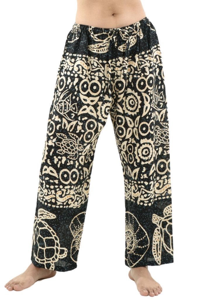 Loungehose exotische Relaxhose aus 100% Viskose Unisex Wellnesshose Sommerhose