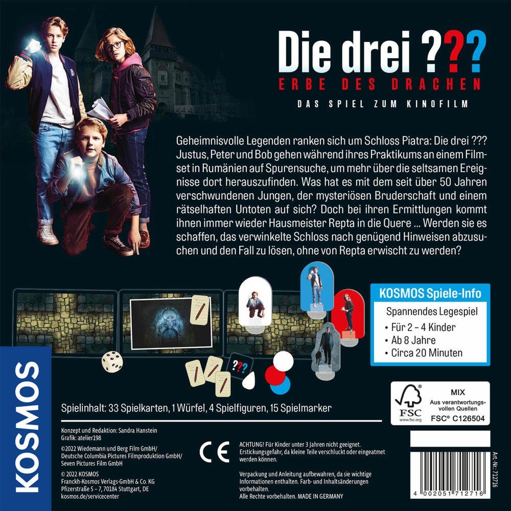 Kosmos Spiel Die drei ??? Erbe des Drachen Spiel zum Film