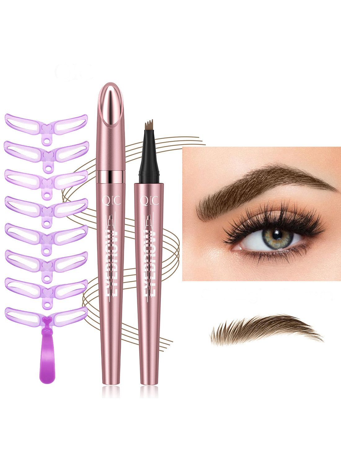 DEBAIJIA Augenbrauen-Stift Augenbrauenstift Natürlich Long Lasting Eyebrow Pencil