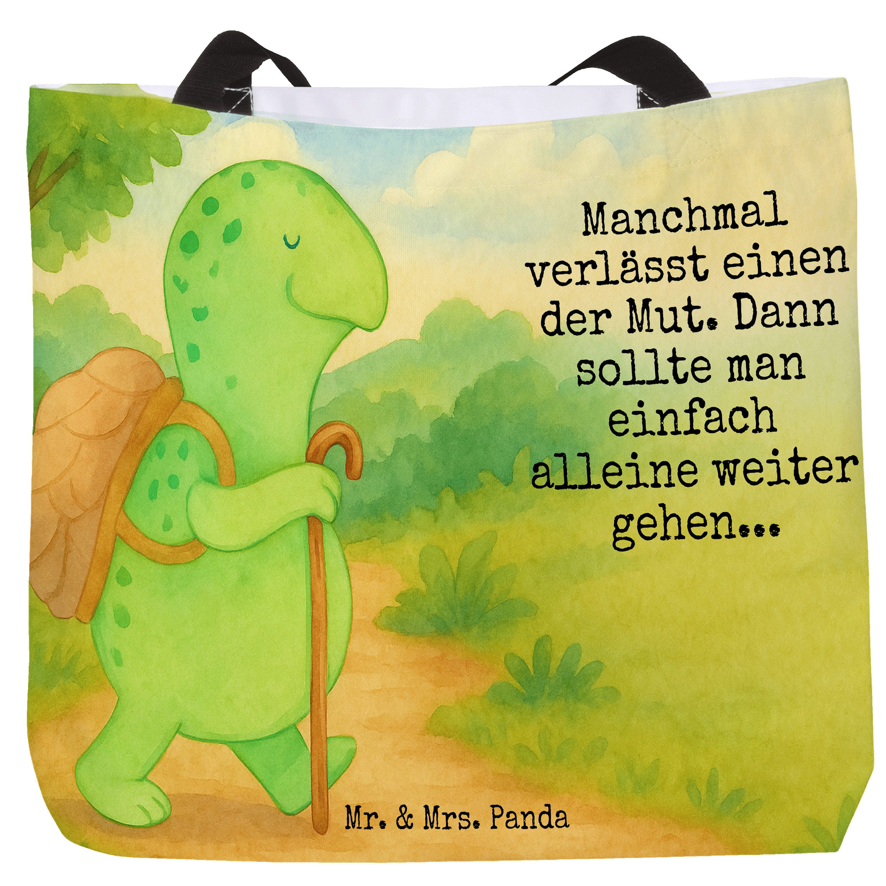 Shopper Schildkröte Wanderer Design, Tote Bag, Weiß, Bag, Tragetasche, Laptop