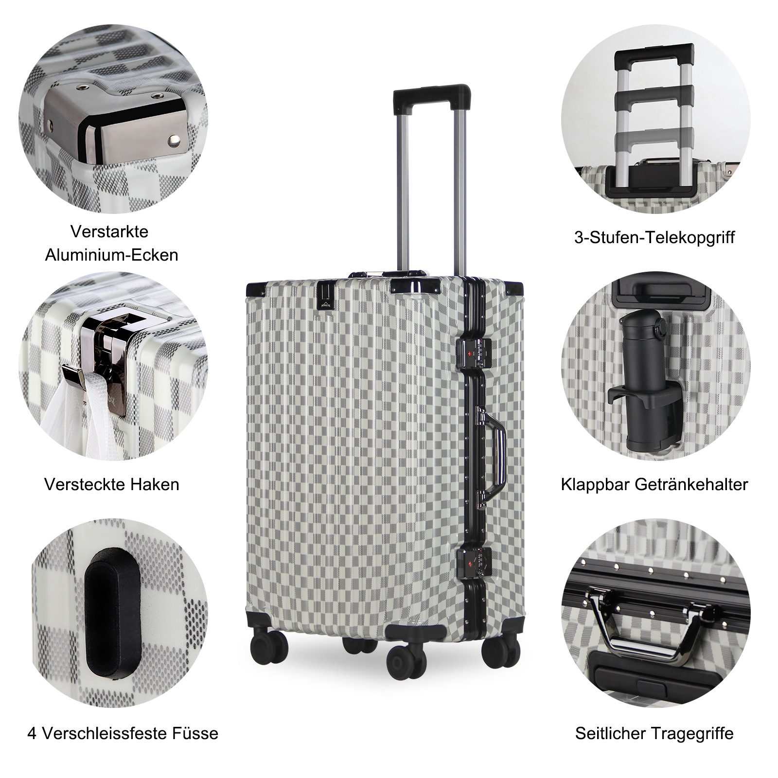 HOMELUX Trolleyset Trolley Größe M, L, XL Reisekoffer Alu-Rahmen ABS & TSA günstig online kaufen