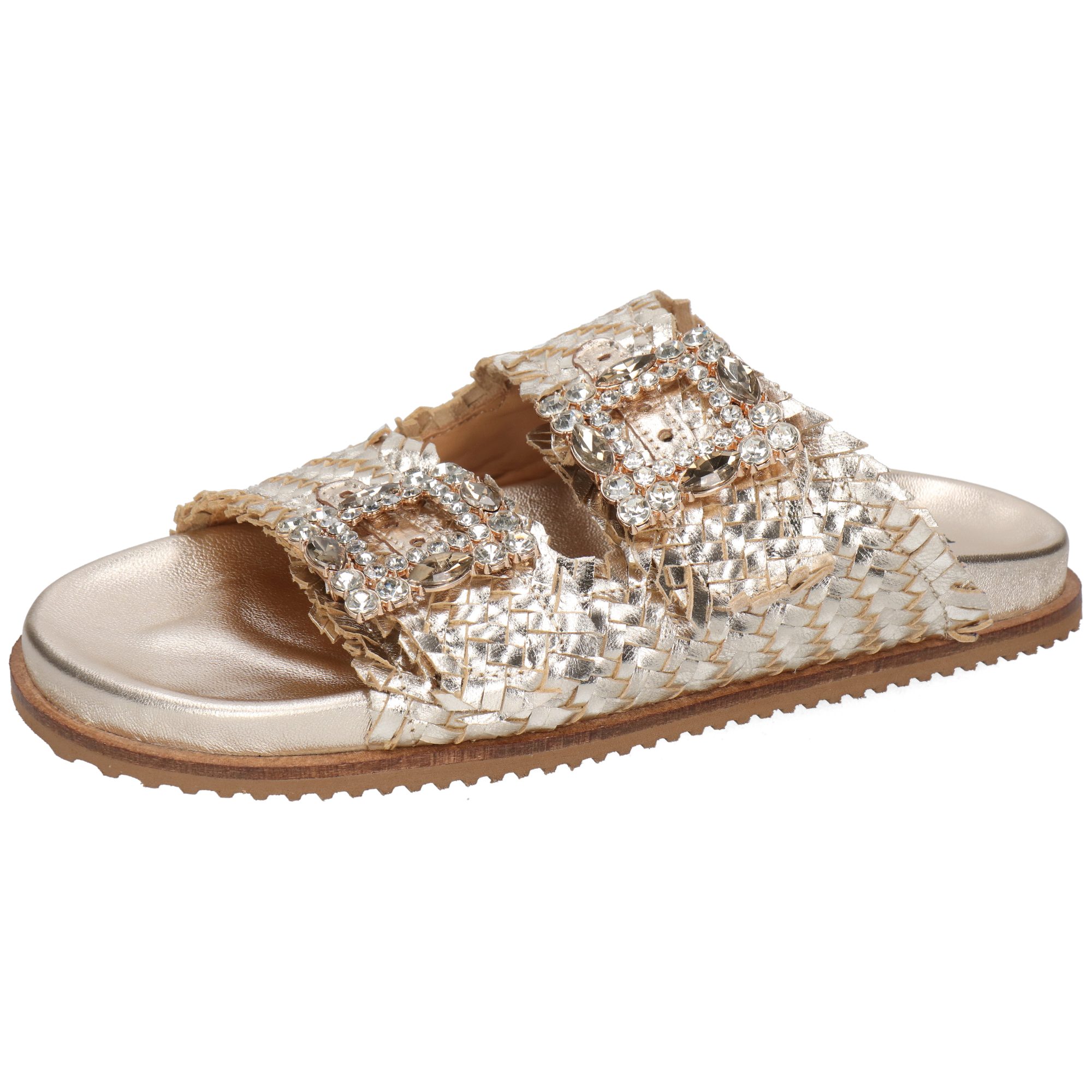 Melvin & Hamilton Eve 1 Leder-Geflochtene Schuhe für Damen Pantolette Flach günstig online kaufen