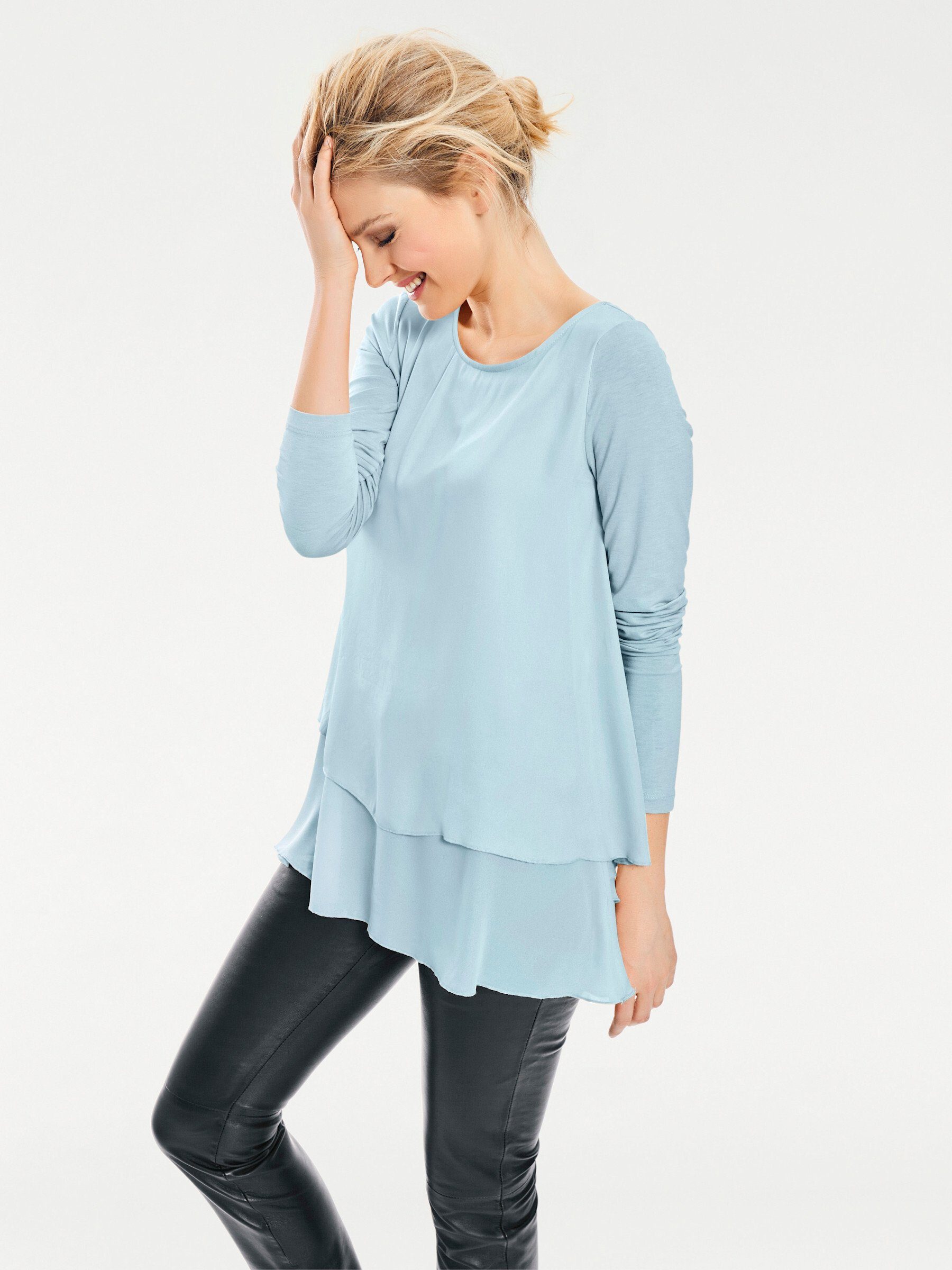 heine T-Shirt Rundhals-Shirt Langarm