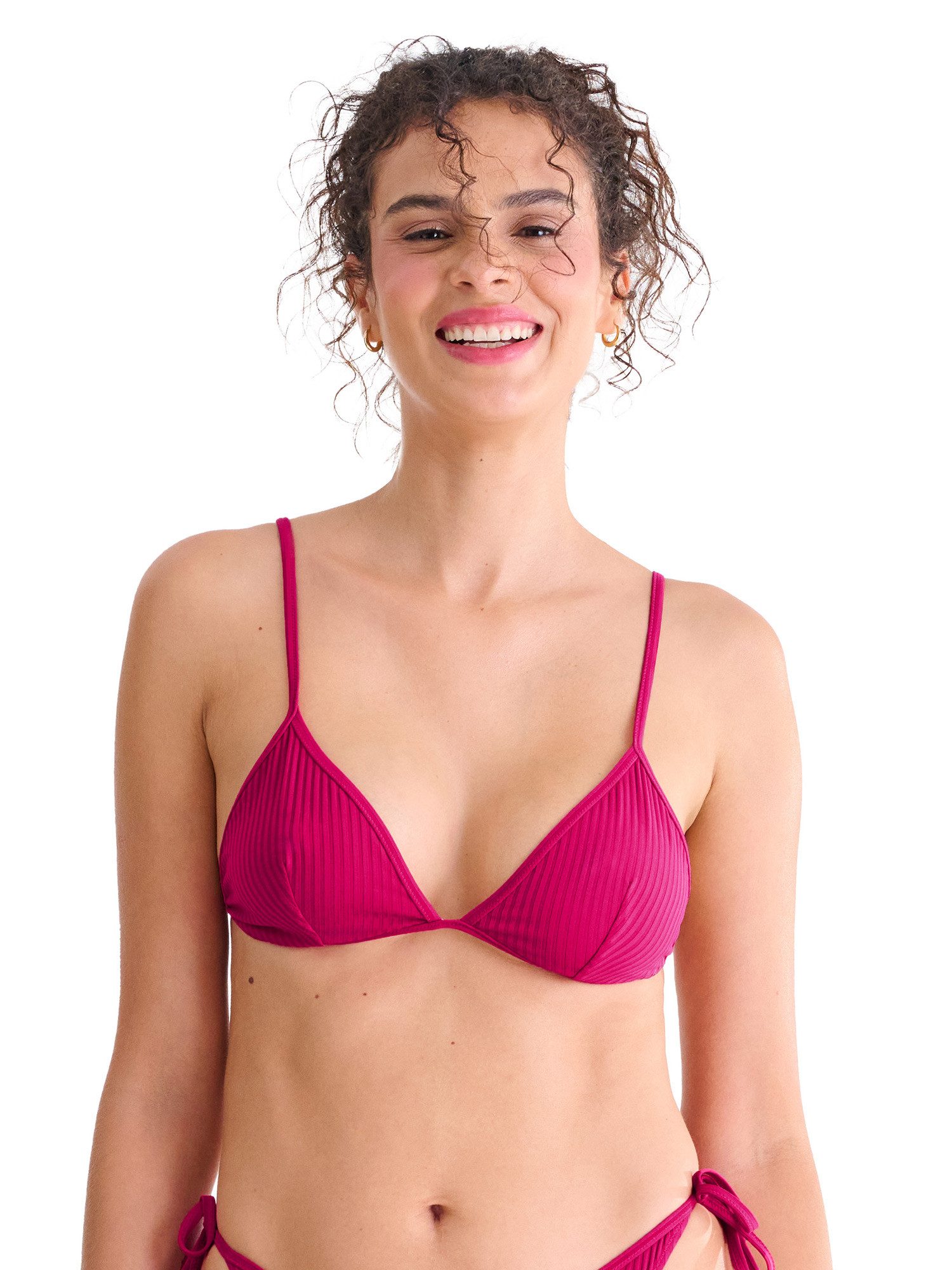 Lisca Balconette-Bikini-Top Triangel Bikini-Oberteil Florida (Stück, 1-St), unwattierte Cups, Clean-Chic Doppelripp Optik