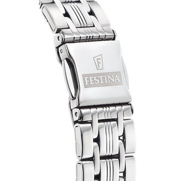 Festina Quarzuhr Festina Damen-Armbanduhr Boyfriend Quarz, (Analoguhr), Damen Armbanduhr rund, Edelstahlarmband silber, Elegant