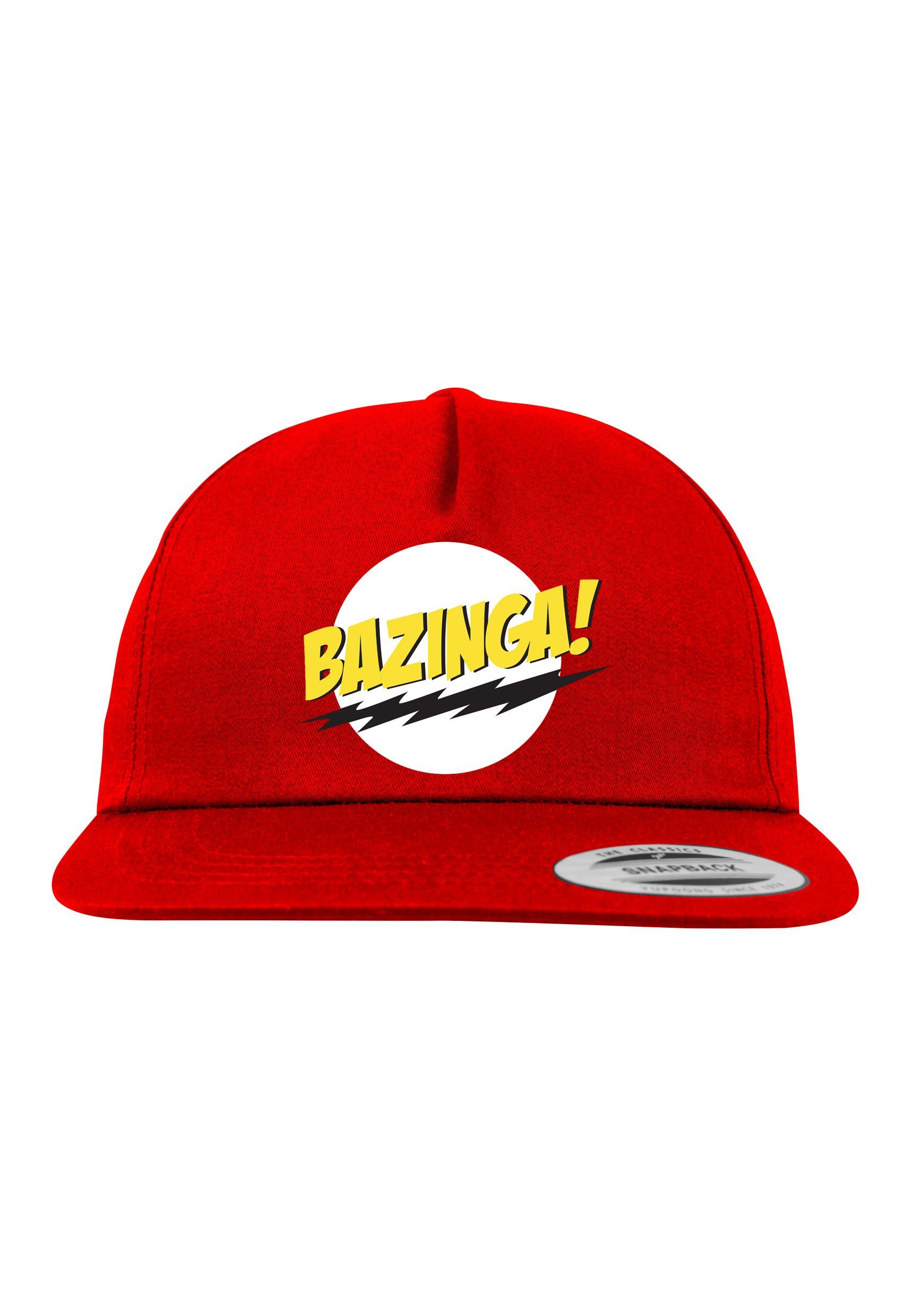 Youth Designz Baseball Cap Bazinga Unisex Snapback Cap mit modischer Logo Stickerei Rot