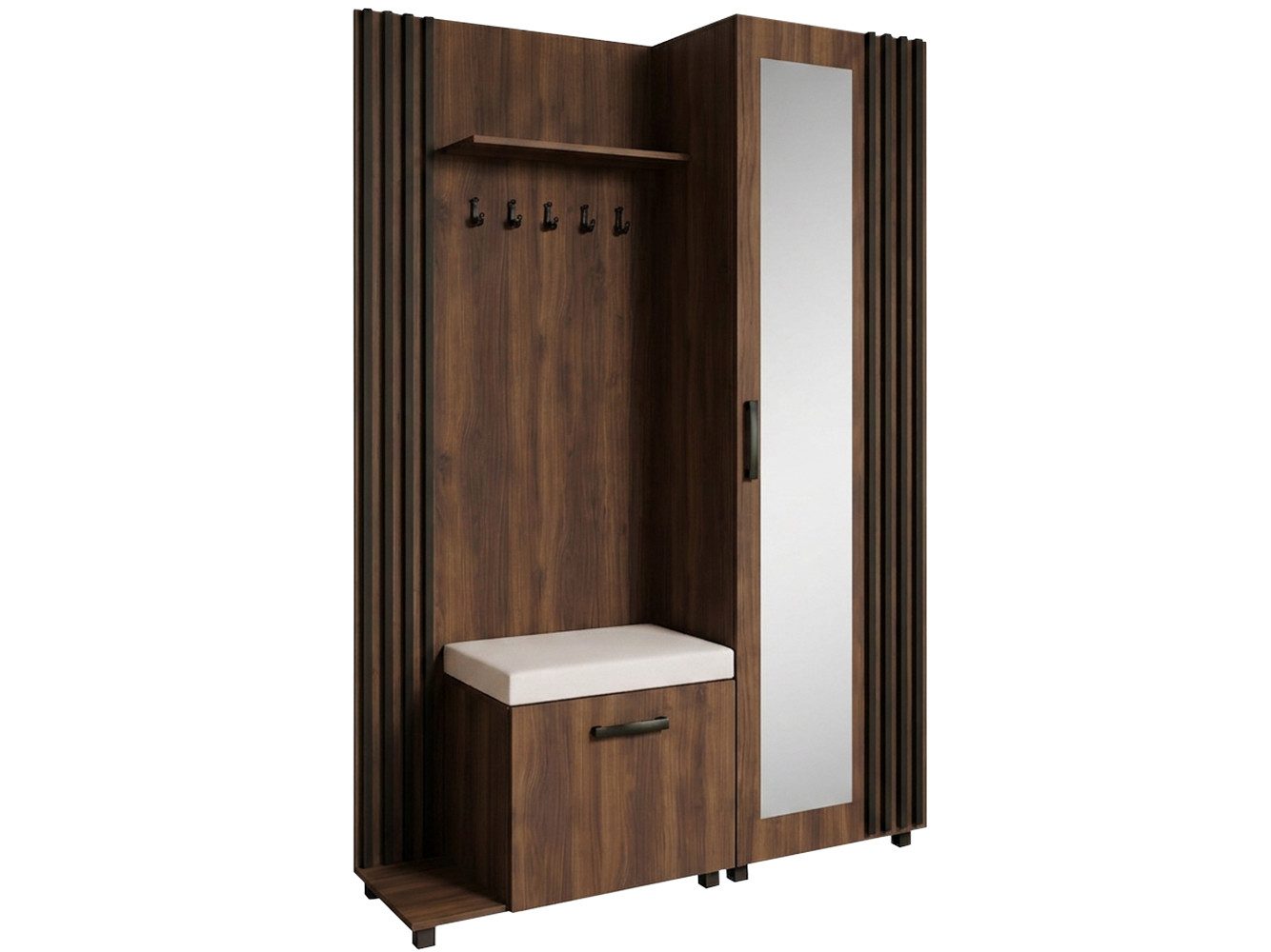 Beautysofa Garderoben-Set Livia – Design, Funktion und Ordnung in Perfektion, (Geräumiger Schuhschrank, mit praktischer Kleiderstange)