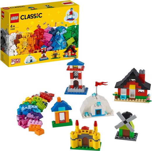 LEGO® Konstruktionsspielsteine »LEGO® Bausteine - bunte Häuser (11008), LEGO® Classic«, (270 St), Made in Europe