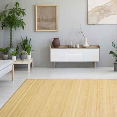 Teppich Bambusteppich Bambusmatte Bambus Teppich Läufer Vorleger Küchenteppich, Homestyle4u, Rechteckig, Höhe: 0 mm