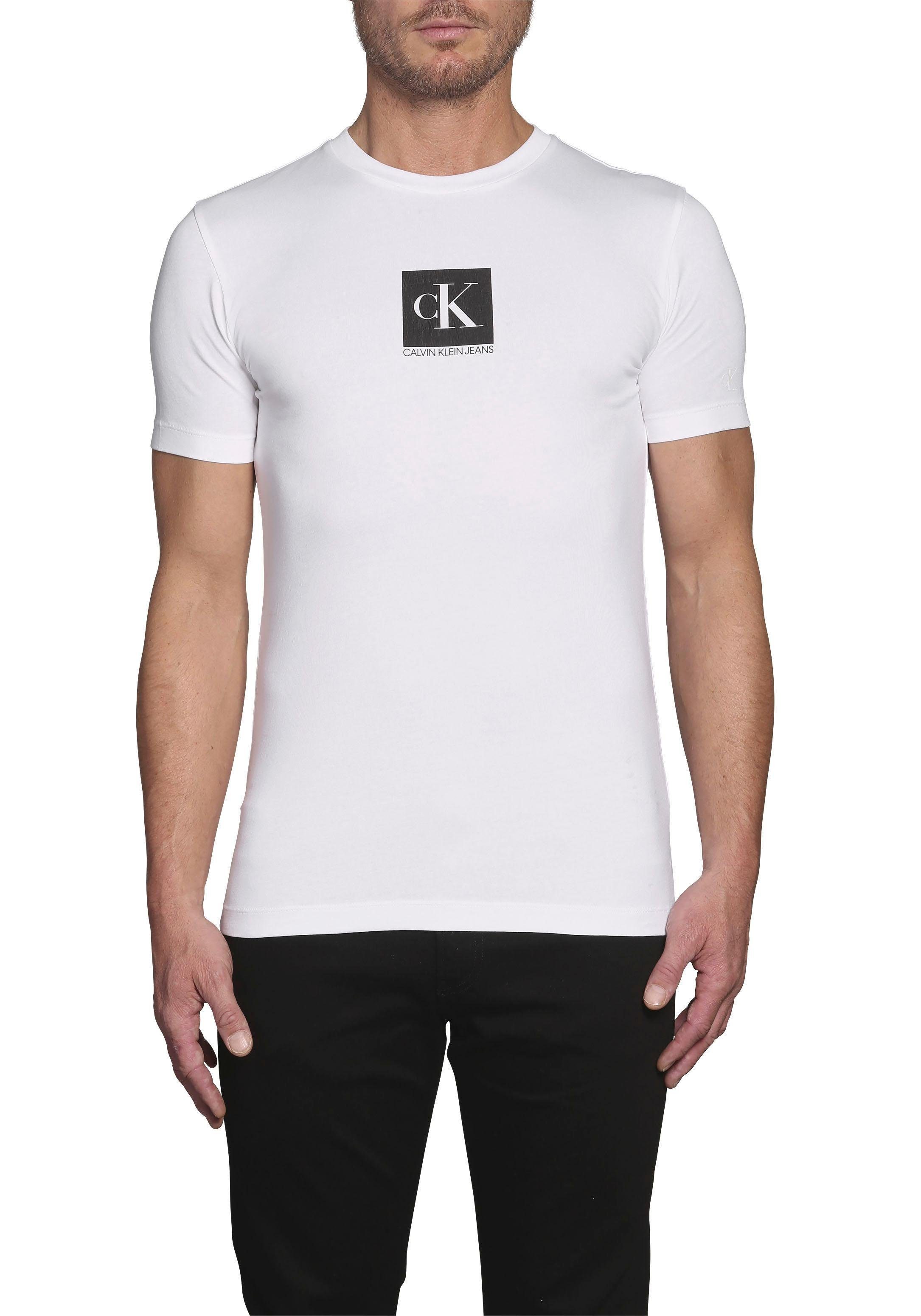 Calvin Klein Jeans T-Shirt »CENTER MONOGRAM BOX SLIM TEE« online kaufen |  OTTO