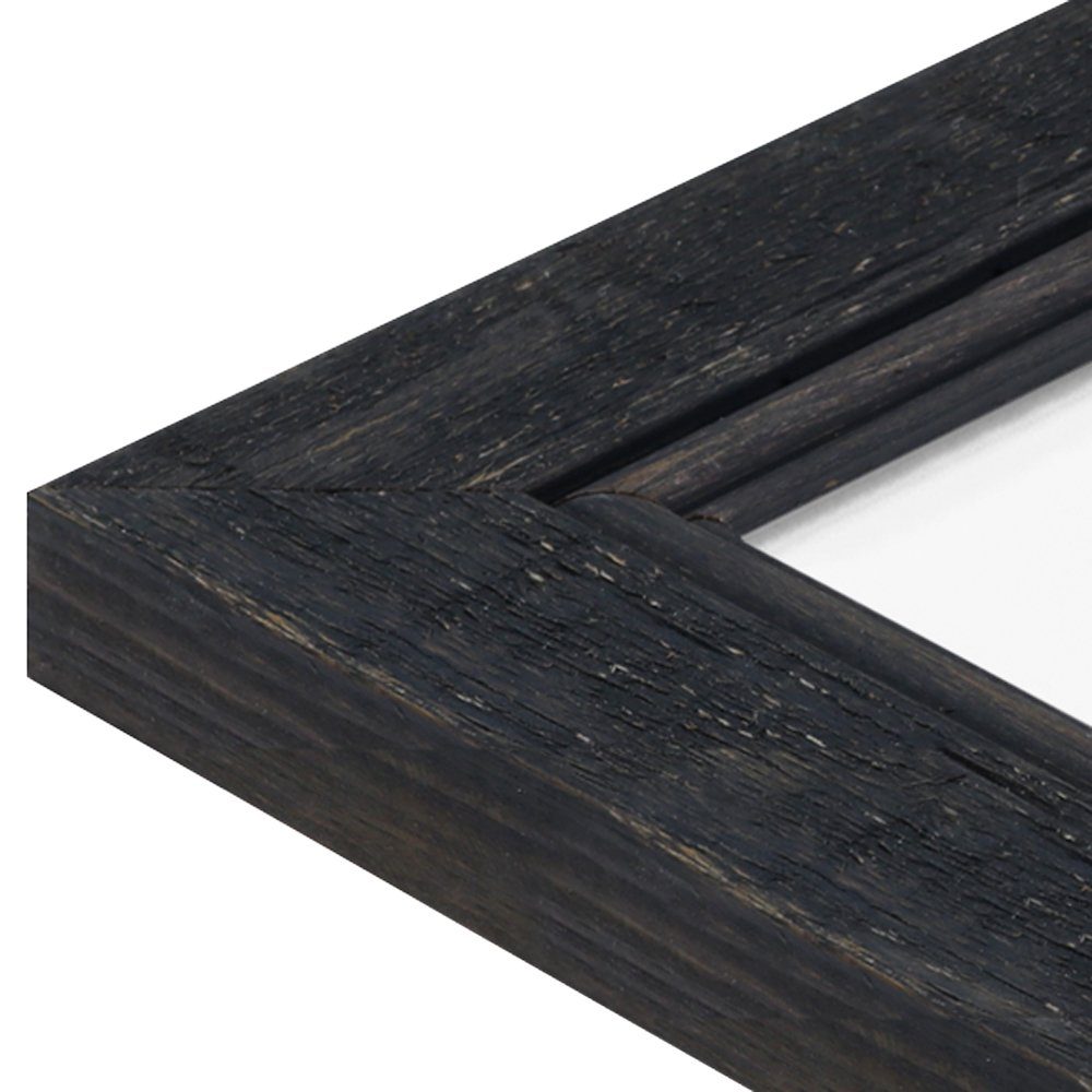 WANDStyle Bilderrahmen H660, Schwarz, aus Massivholz im Vintage Stil