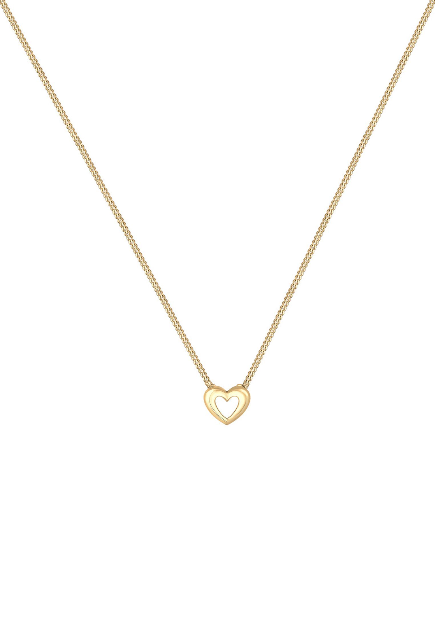 Elli Premium Kette mit Anhänger Anhänger Herz 585 Gelbgold günstig online kaufen