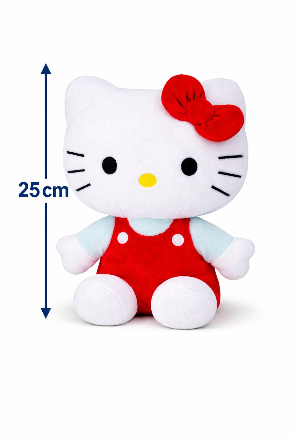 SANRIO Kuscheltier Hello Kitty Kuscheltier Plüschtier 23 cm Stofftier Schleife rot (Set, 1-St., Geschenk-Set), Stofftier Sale Geschenke für Mädchen Jungen Kinder Babys spielen