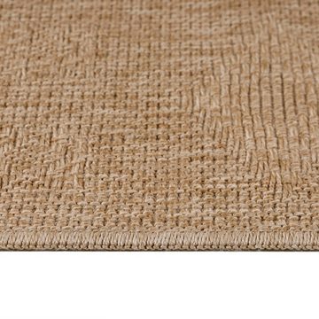 Teppich Vintage Design, Teppium, Rechteckig, Höhe: 5 mm, Outdoor Teppich Vintage Design Natur Optik für Küche Balkon Terrasse