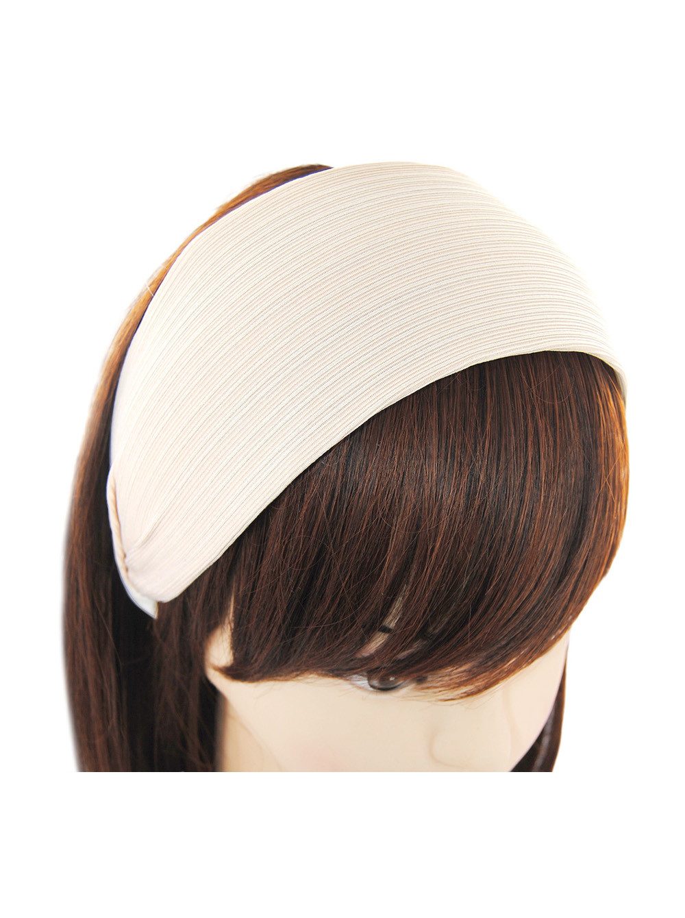 axy Haarreif Breiter Haarreif aus Plissiertem Stoff Wunderschönes Design, Damen Breiter Haarreif Haarband Haarreifen